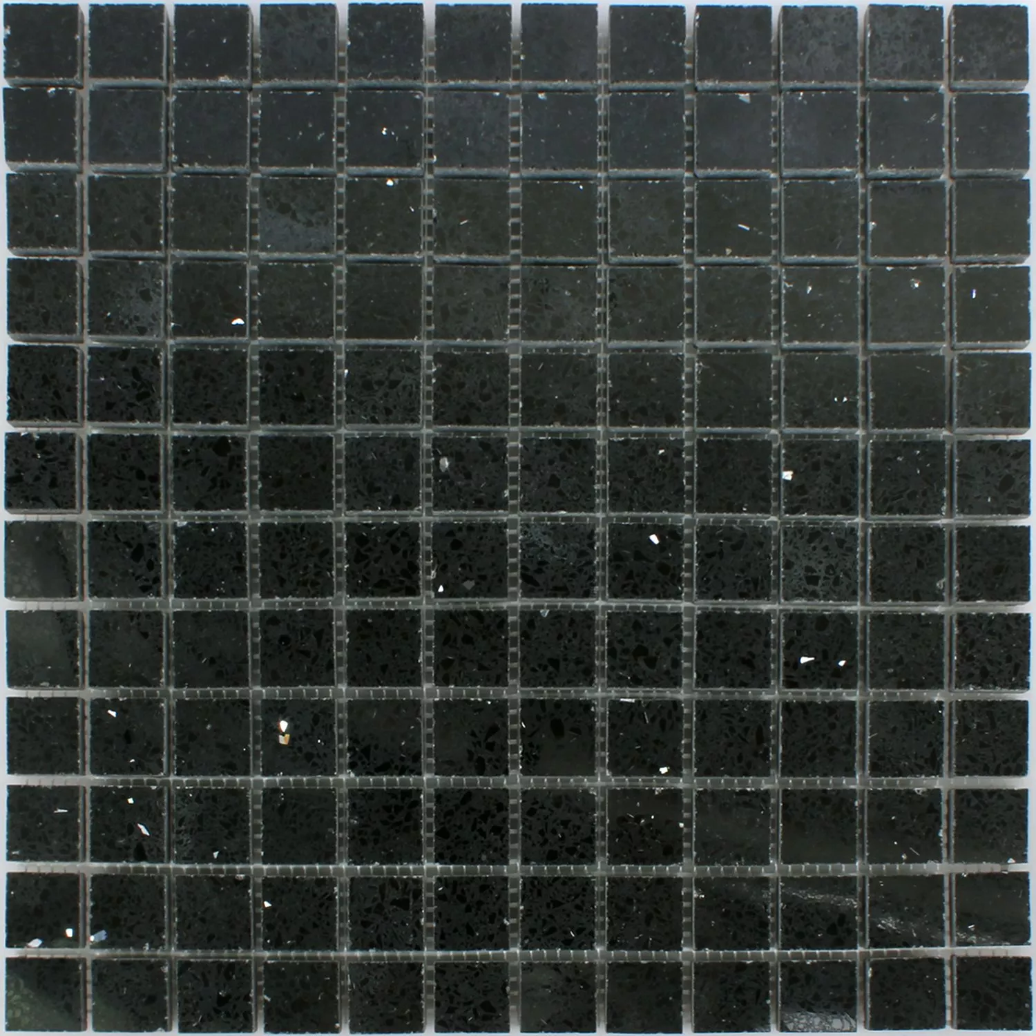 Πρότυπο από Ψηφιδωτά Πλακάκια Xαλαζίτης Tεχνητή Πέτρα Μαύρος 