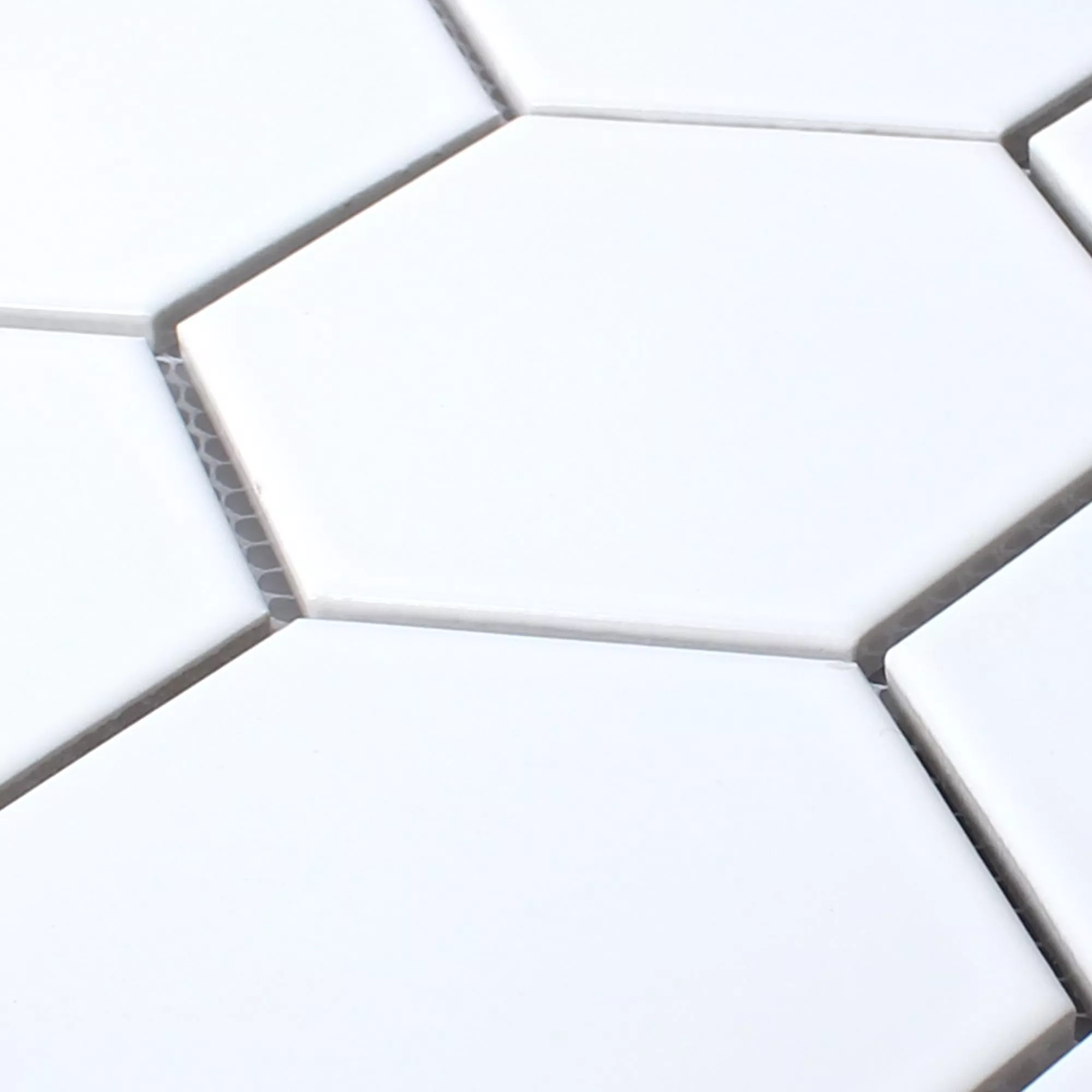 Ceramică Plăci De Mozaic Hexagon Salamanca Alb Înghețată H95