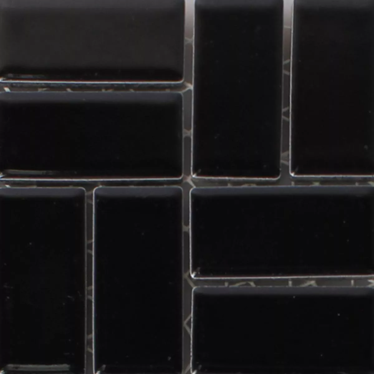 Vzorek Mozaiková Dlaždice Keramika Cristianos Černá Matný