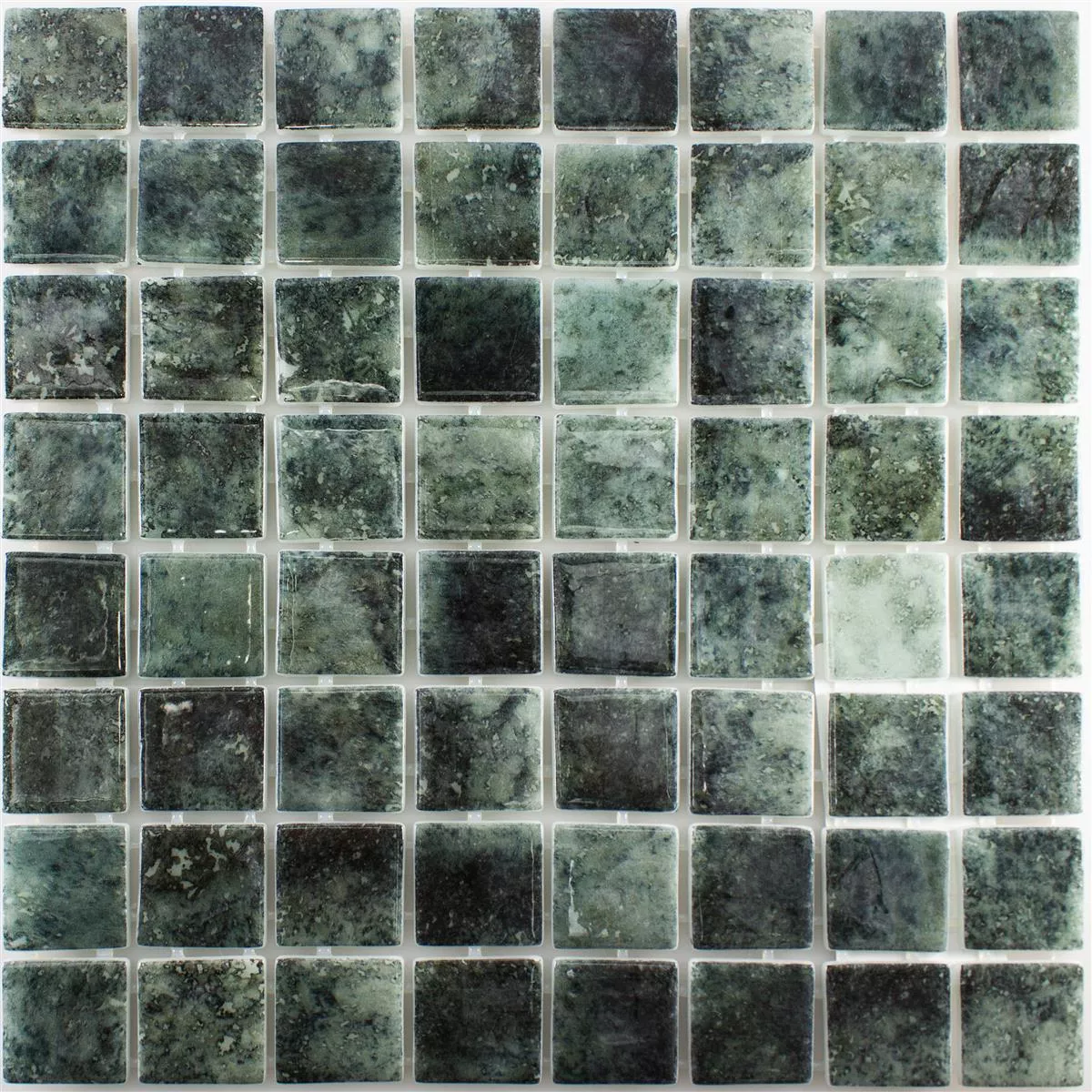 Glass Mosaic Swimming Pool Baltic Black 38x38mm