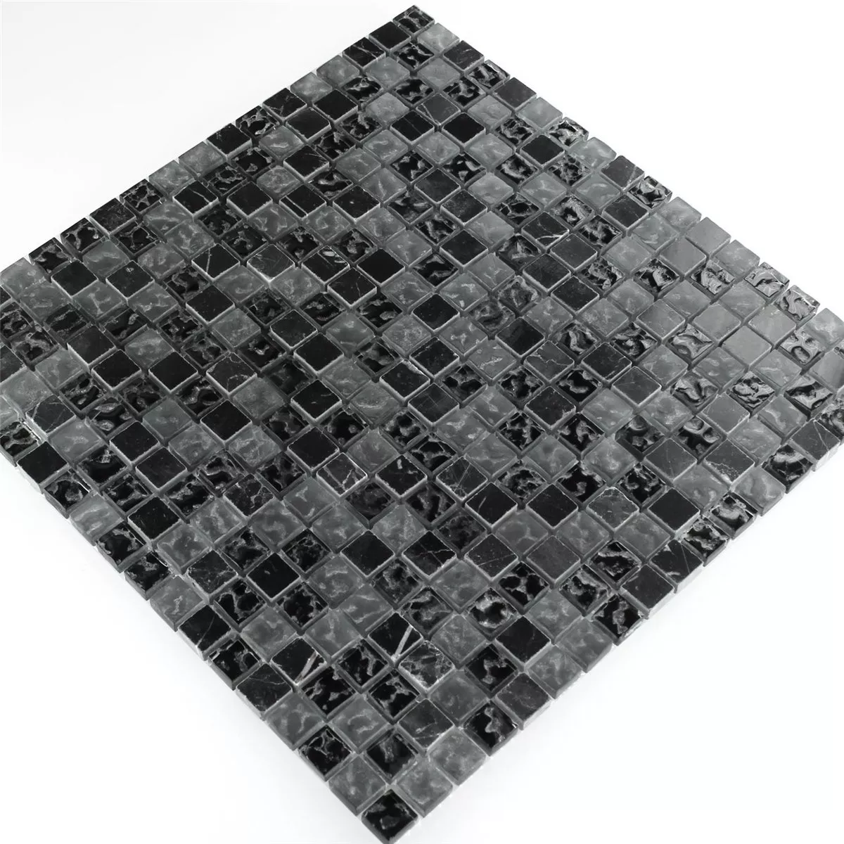 Mosaikkfliser Glass Marmor Zambia Riflet 15x15x8mm