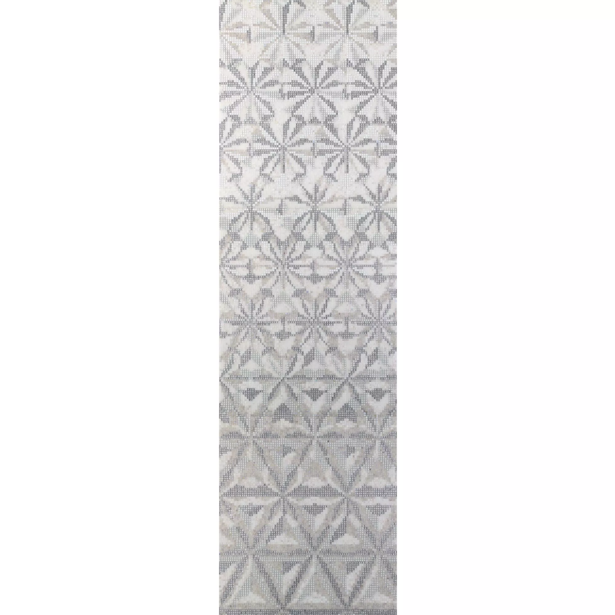 Mosaico Di Vetro Immagine Magicflower White 100x240cm