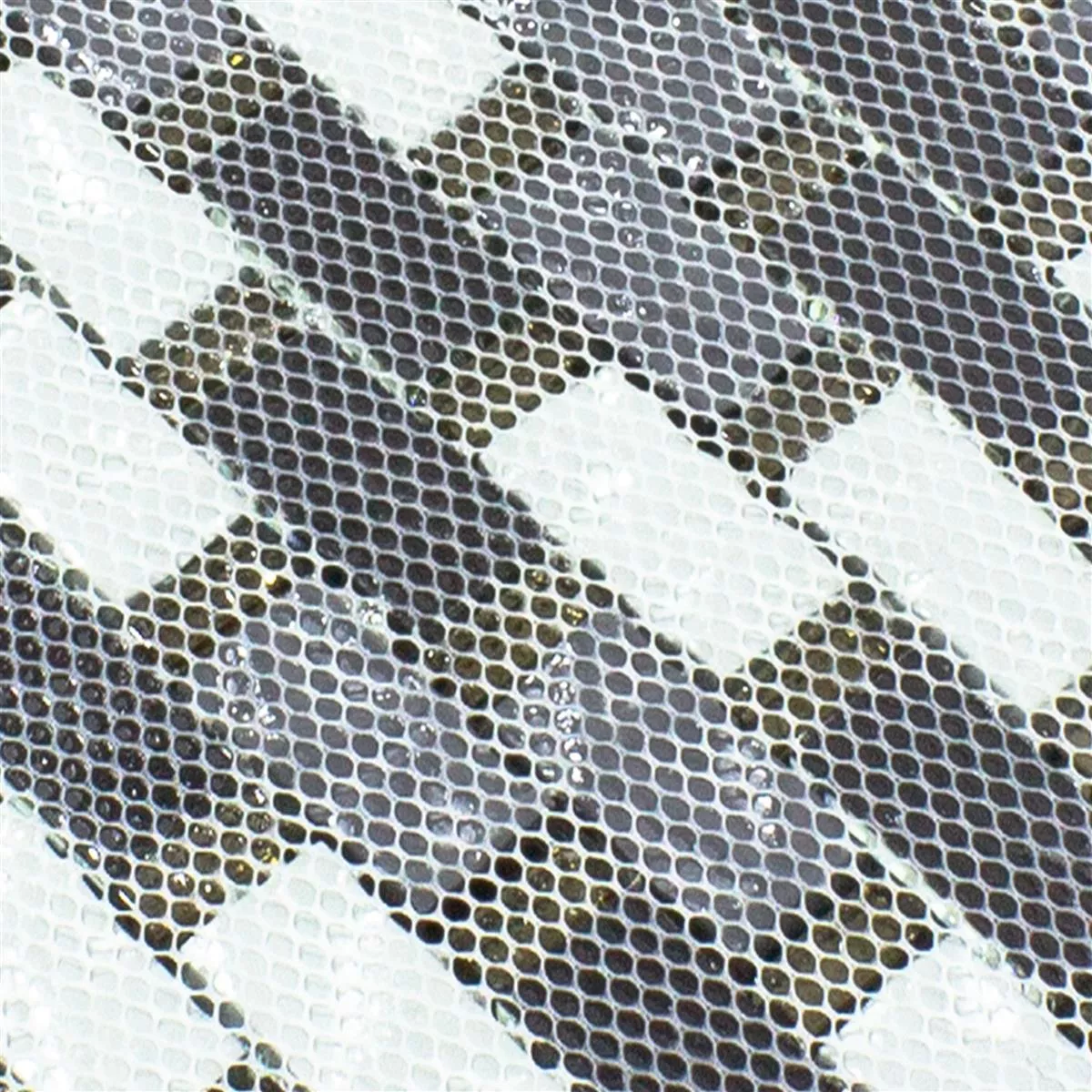 Vzorek Skleněná Mozaika Dlaždice Vancouver Zvlněné Šedá Modrá Mix