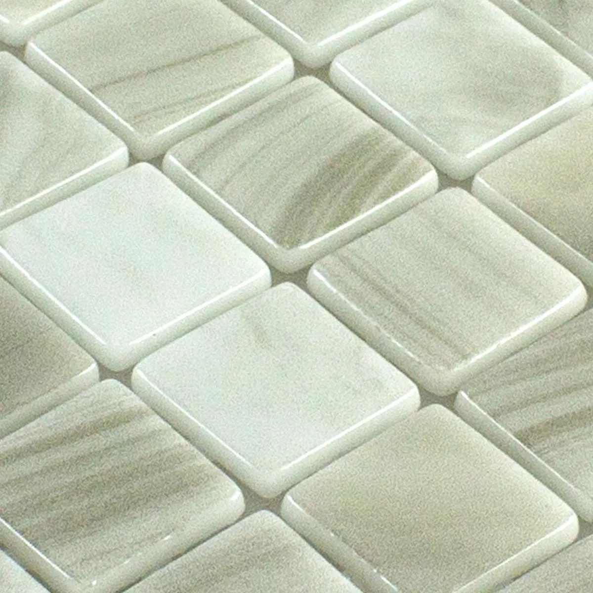Muster von Glas Schwimmbad Mosaik Baltic Beige 25x25mm
