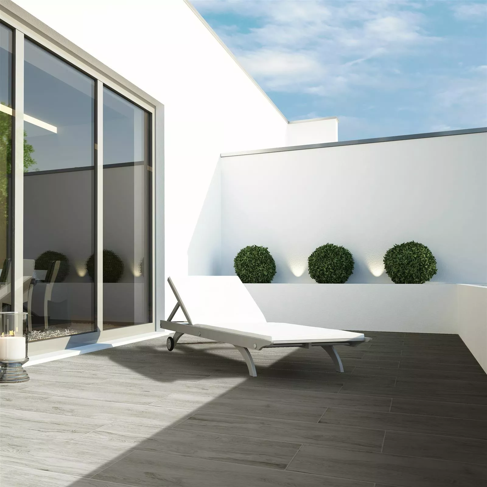 Dalles De Terrasse Imitation Bois Strassburg Gris 30x120cm