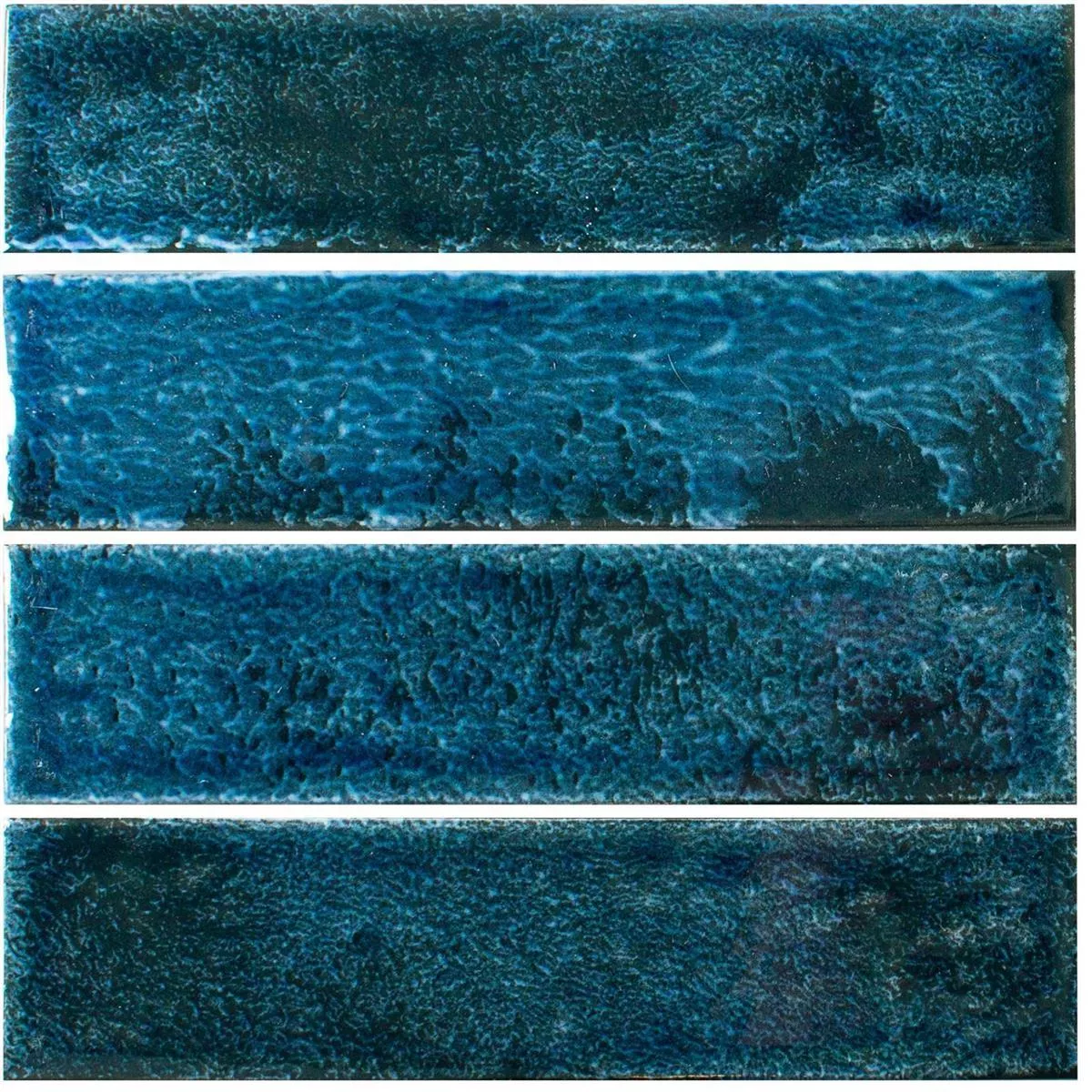 Muster Wandfliese Vanroy Gewellt 6x24cm Blau