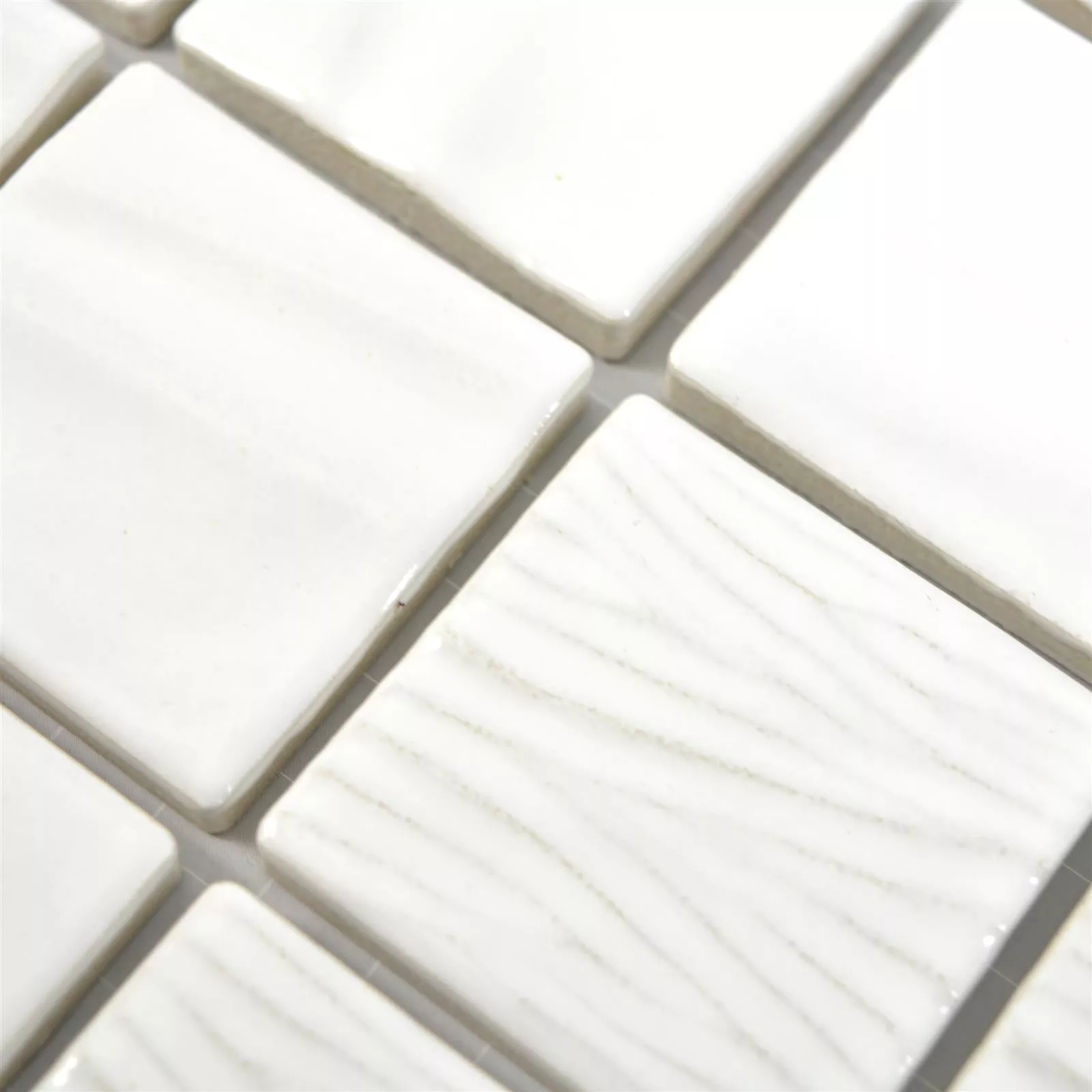 Ceramica Mosaico Piastrelle Rokoko 3D Elegance Bianco