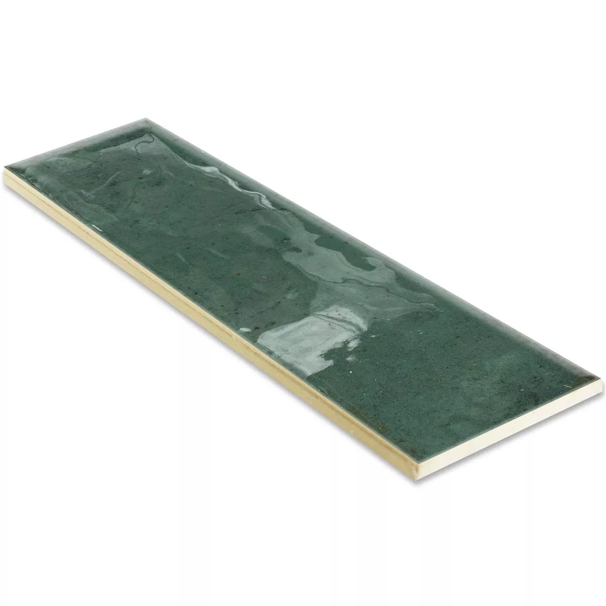 Vzorek Nástěnné Obklady Kiowa Lesklá Zvlněné 6x25cm Zelená