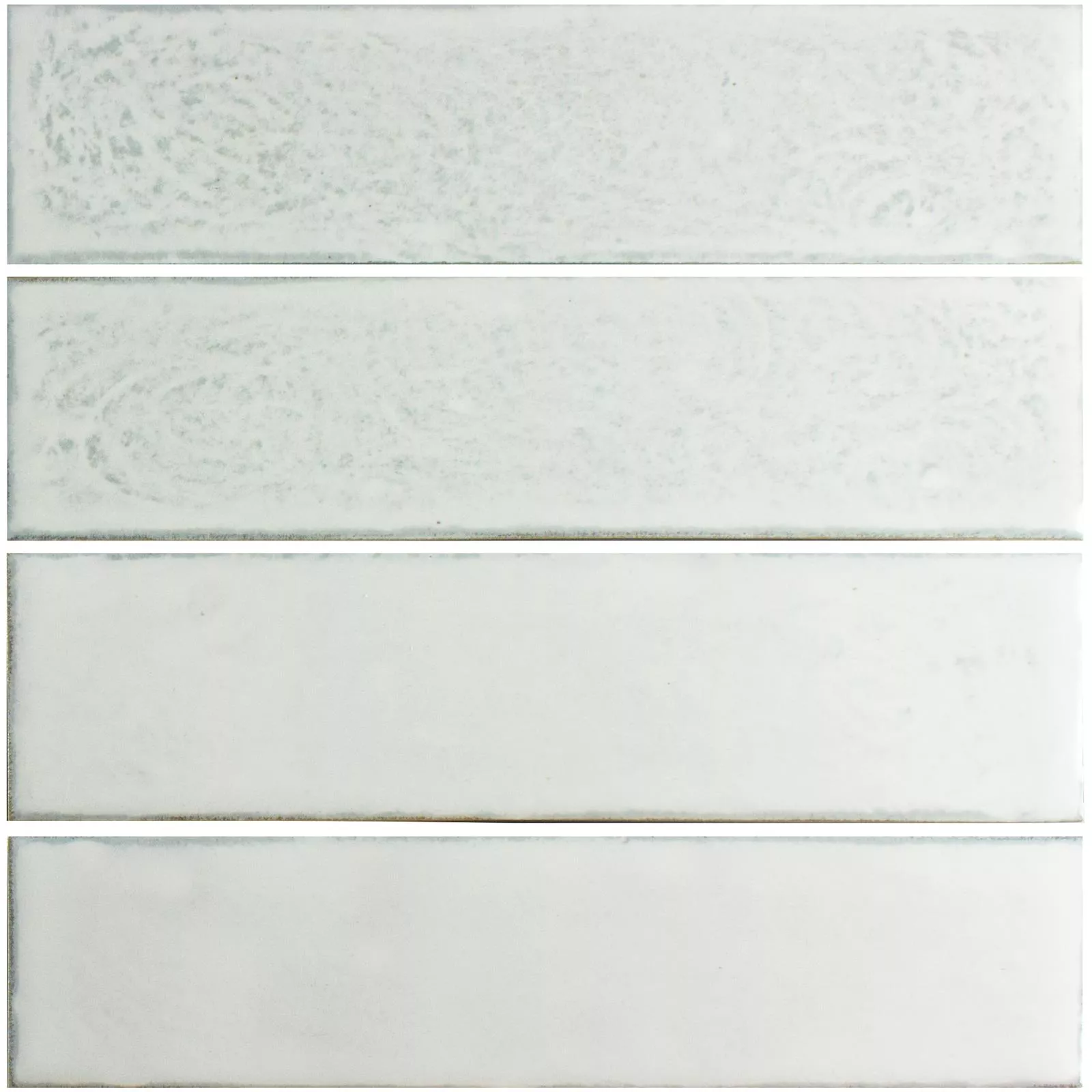 Wall Tile Open Air Waved 6x24cm Blanc