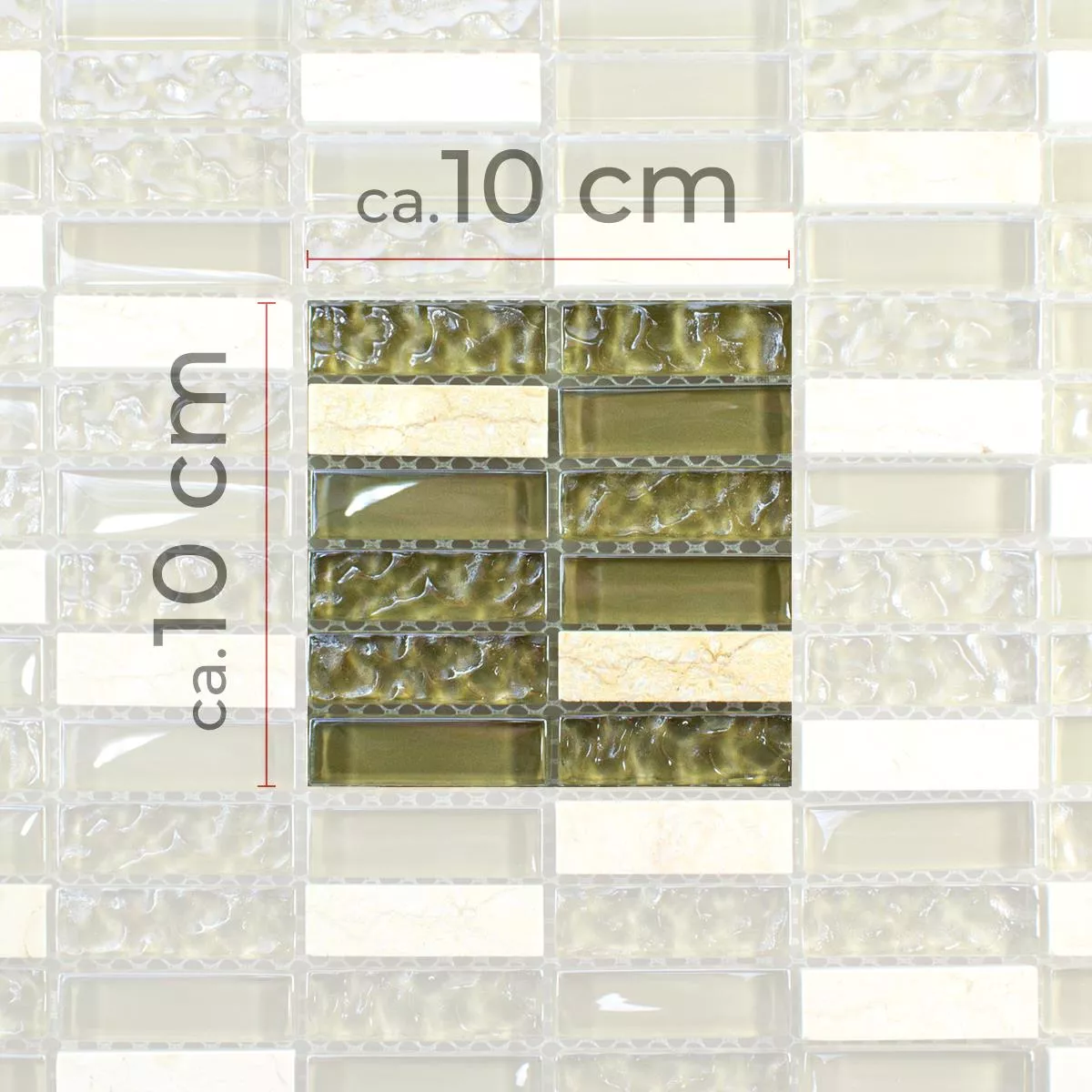 Prov Glas Natursten Mosaik Mantra Beige