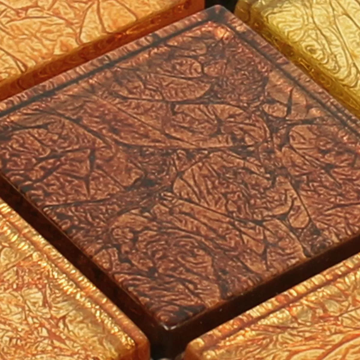 Mønster fra Glass Mosaikk Fliser Curlew Gul Oransje ix