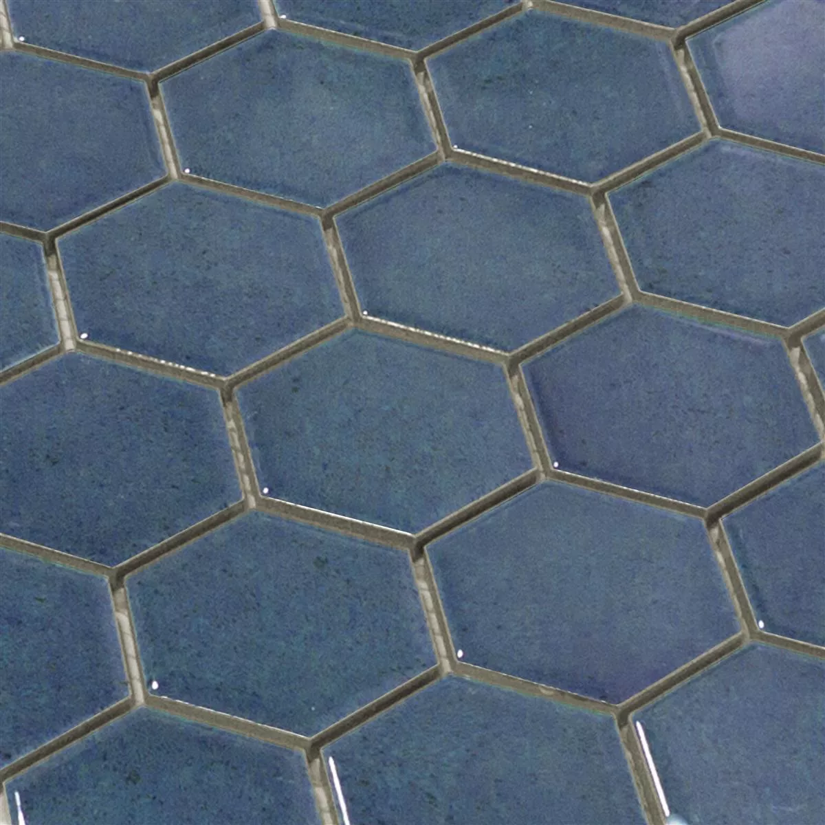 Keramik Mosaik Eldertown Hexagon Mörkblå