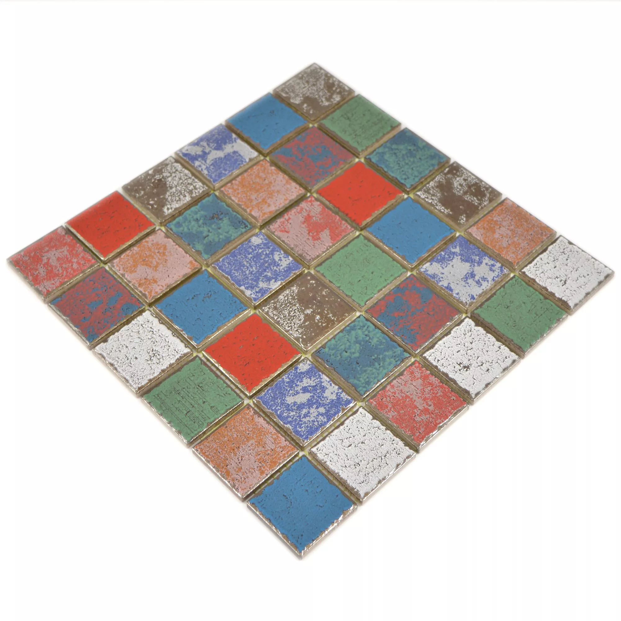 Ceramic Mosaic Tiles Oriente Retro Optic Colored
