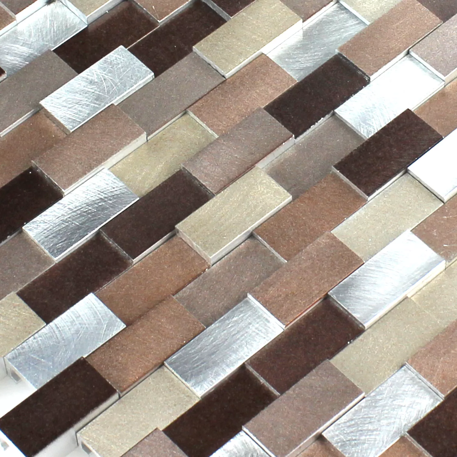 Mozaiková Dlaždice Hliník Kov Langley 3D Měď Hnědá