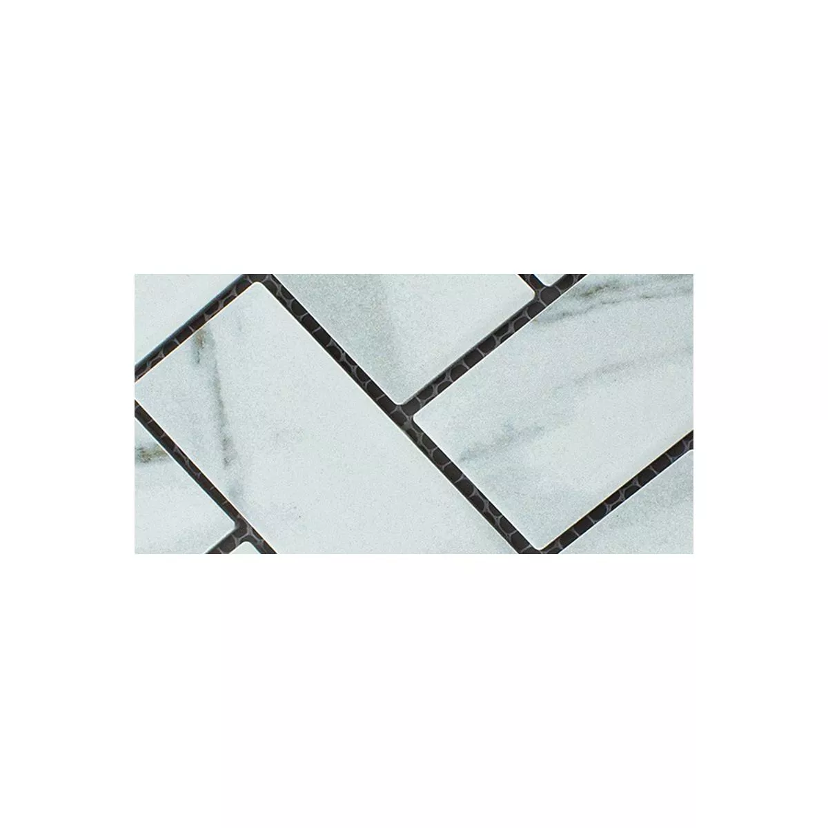 Mønster fra Keramikk Mosaikkfliser Fernley Fiskebein Carrara Stein Utseende Carrara