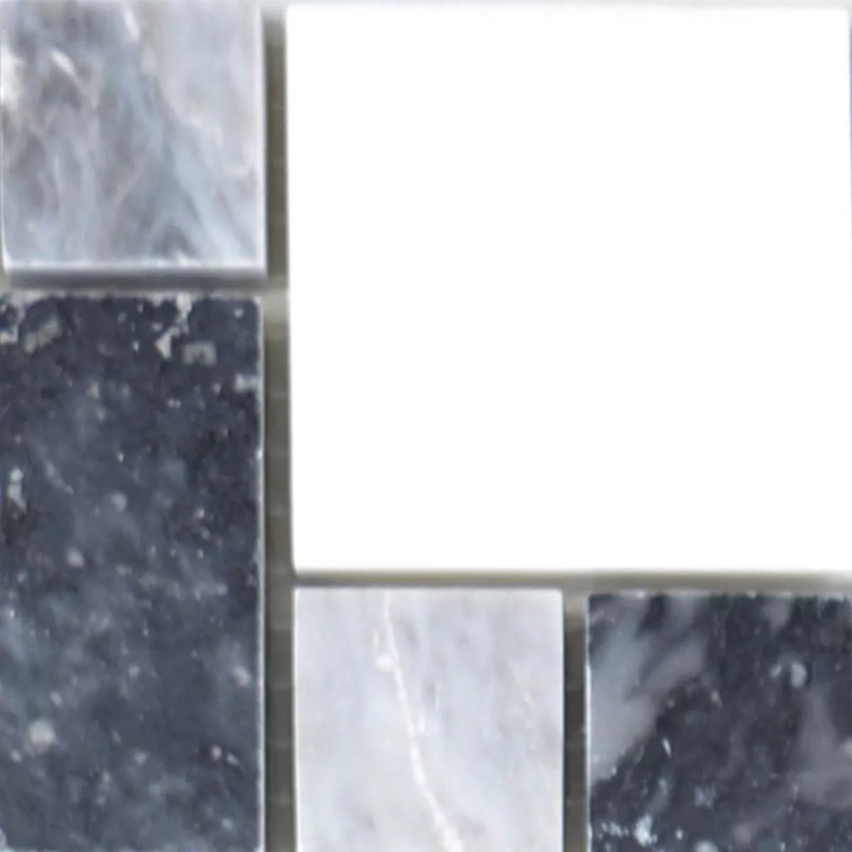 Próbka Marmur Kamień Naturalny Mozaika Płytki Cordoba Czarny Szary Biały