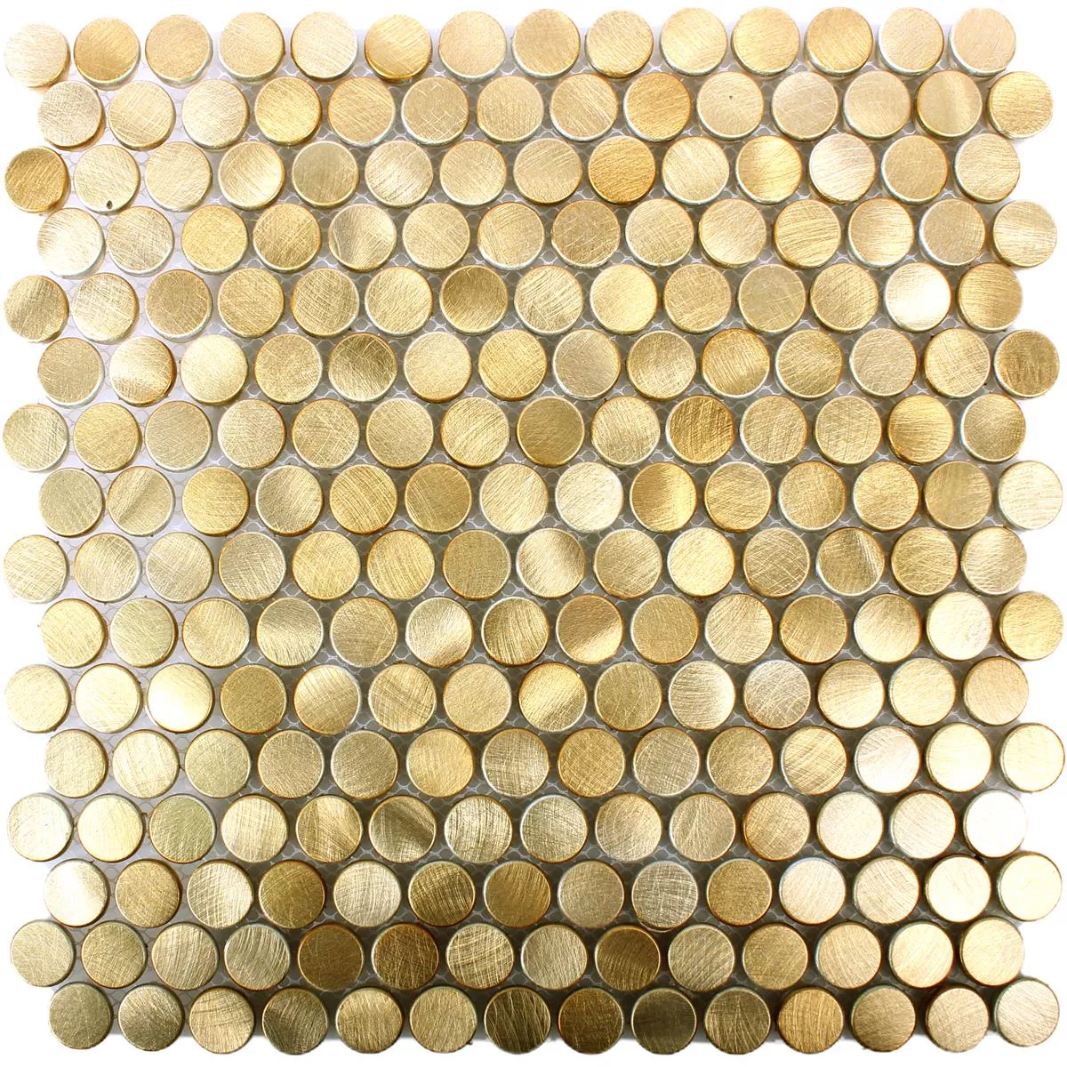 Padrão de Azulejo Mosaico Alumínio Metal Fantom Botão Ouro