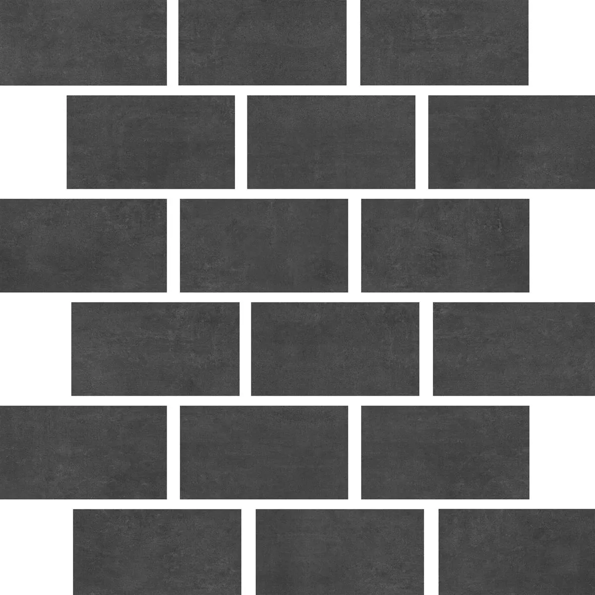 Mosaic Tiles Cairo Anthracite Rectangle 6mm