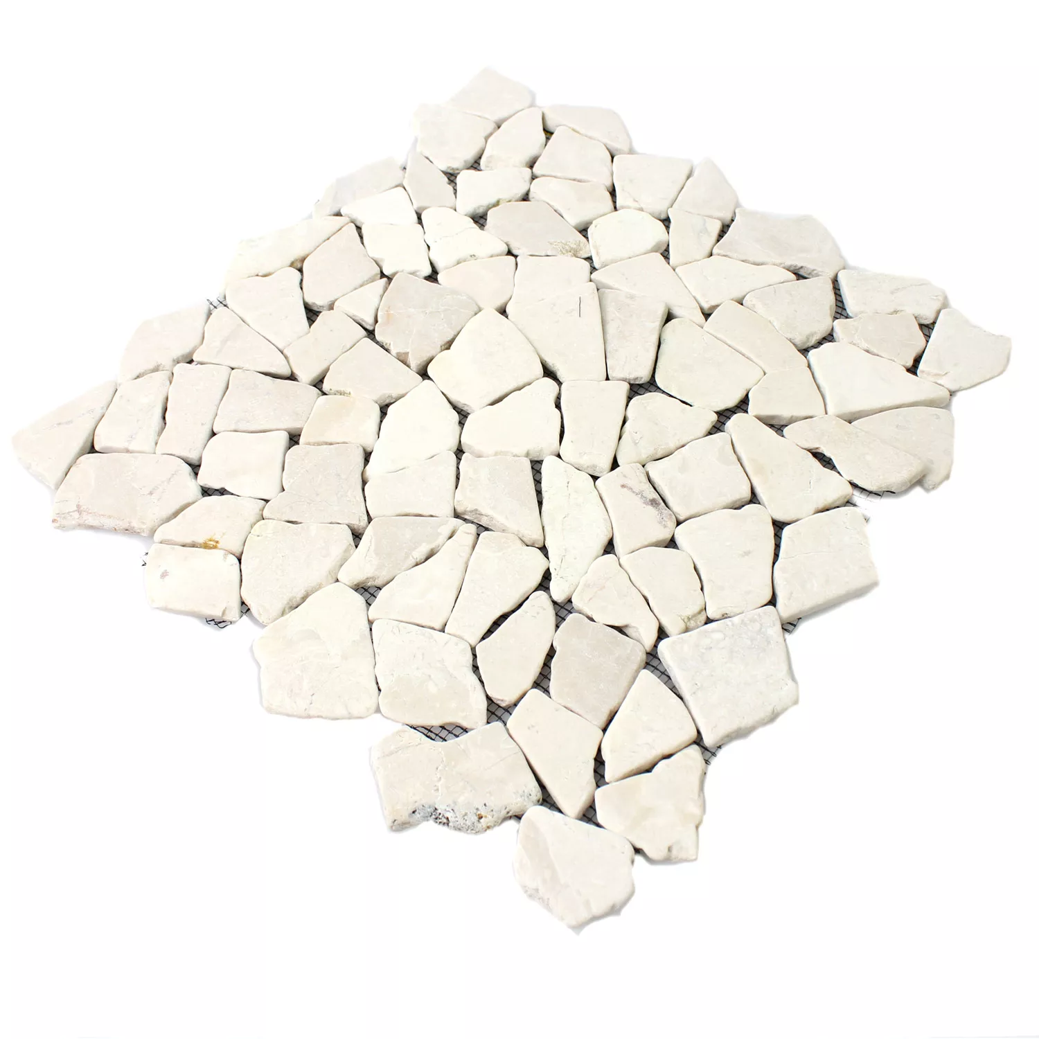 Prøve Mosaik Fliser Marmor Brud Biancone