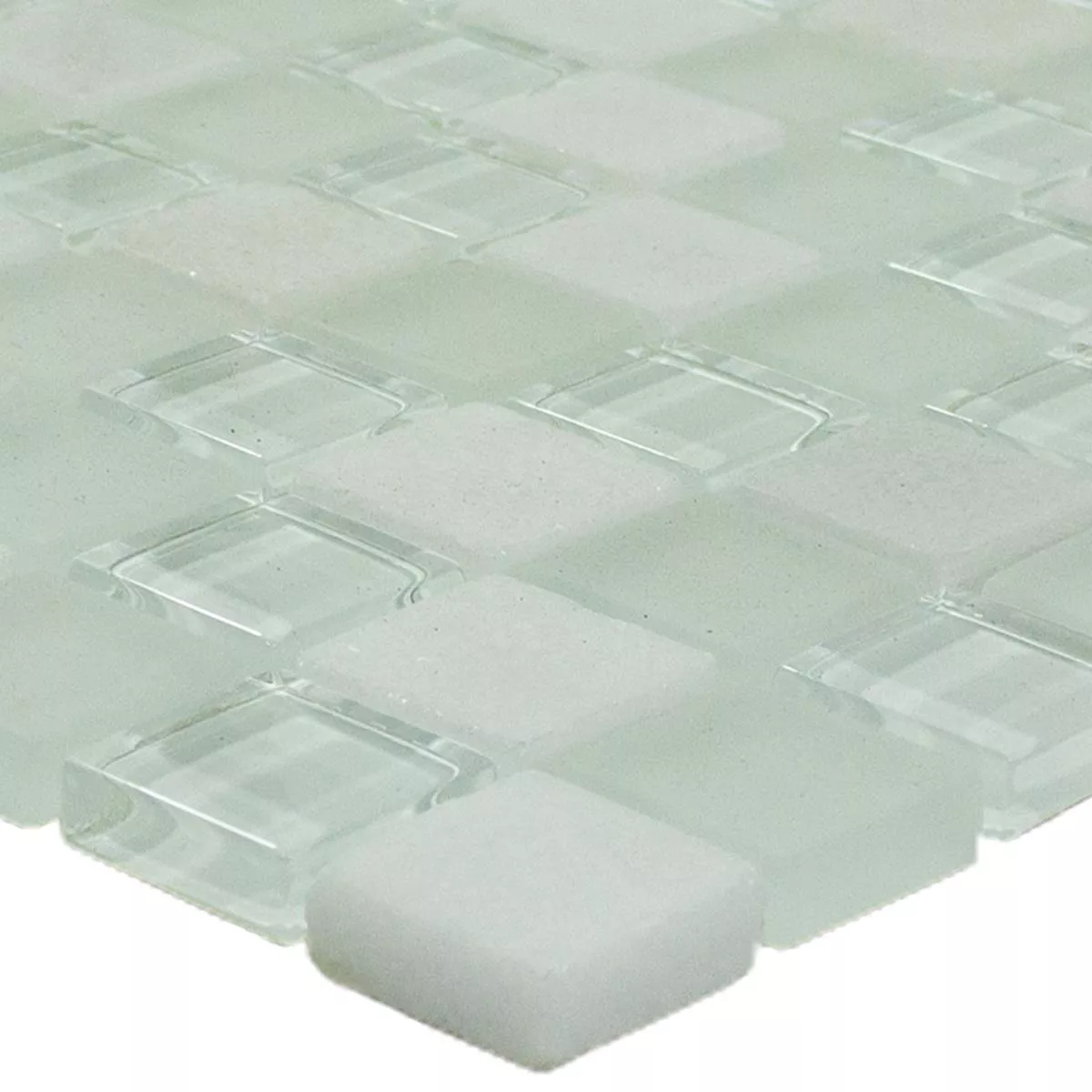 Glass Naturstein Mosaikkfliser Sagura Hvit Glass Naturstein Mosaikkfliser Sagura Hvit