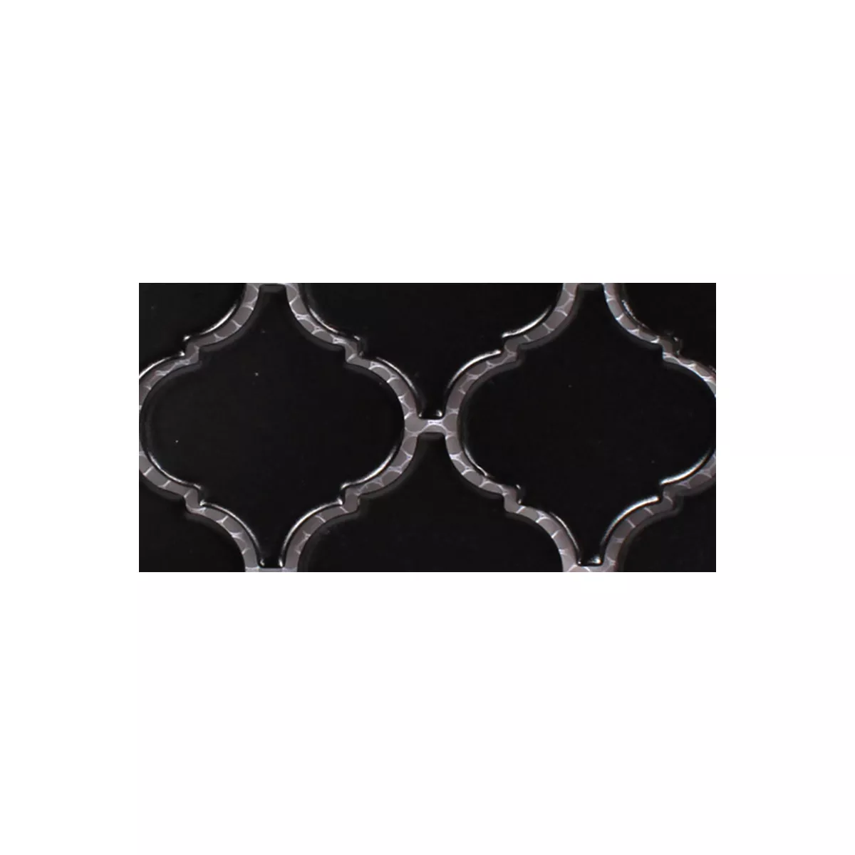 Vzorek Mozaiková Dlaždice Keramika Florentiner Černá Matný