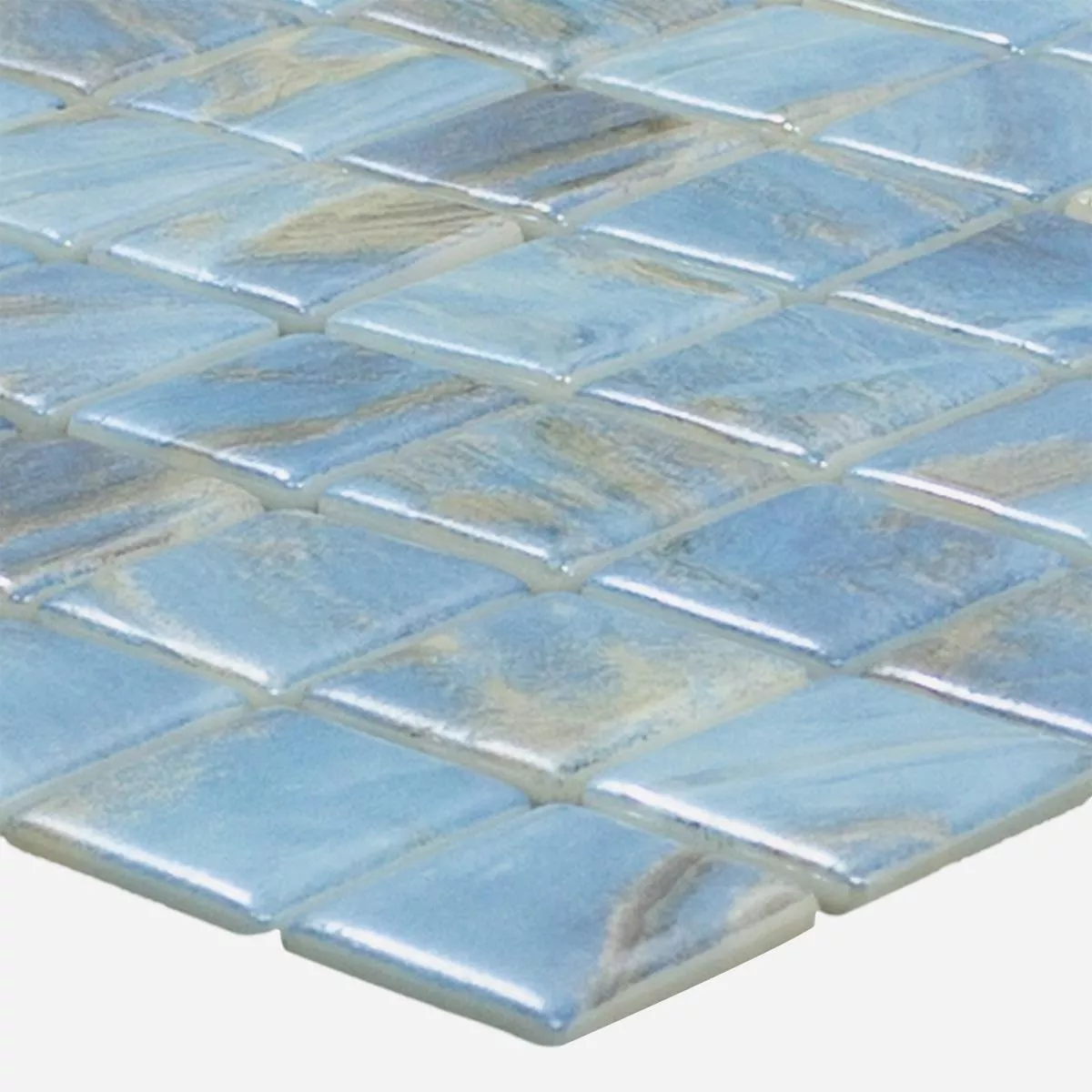 Glass Swimming Pool Mosaic Alassio Blue 25