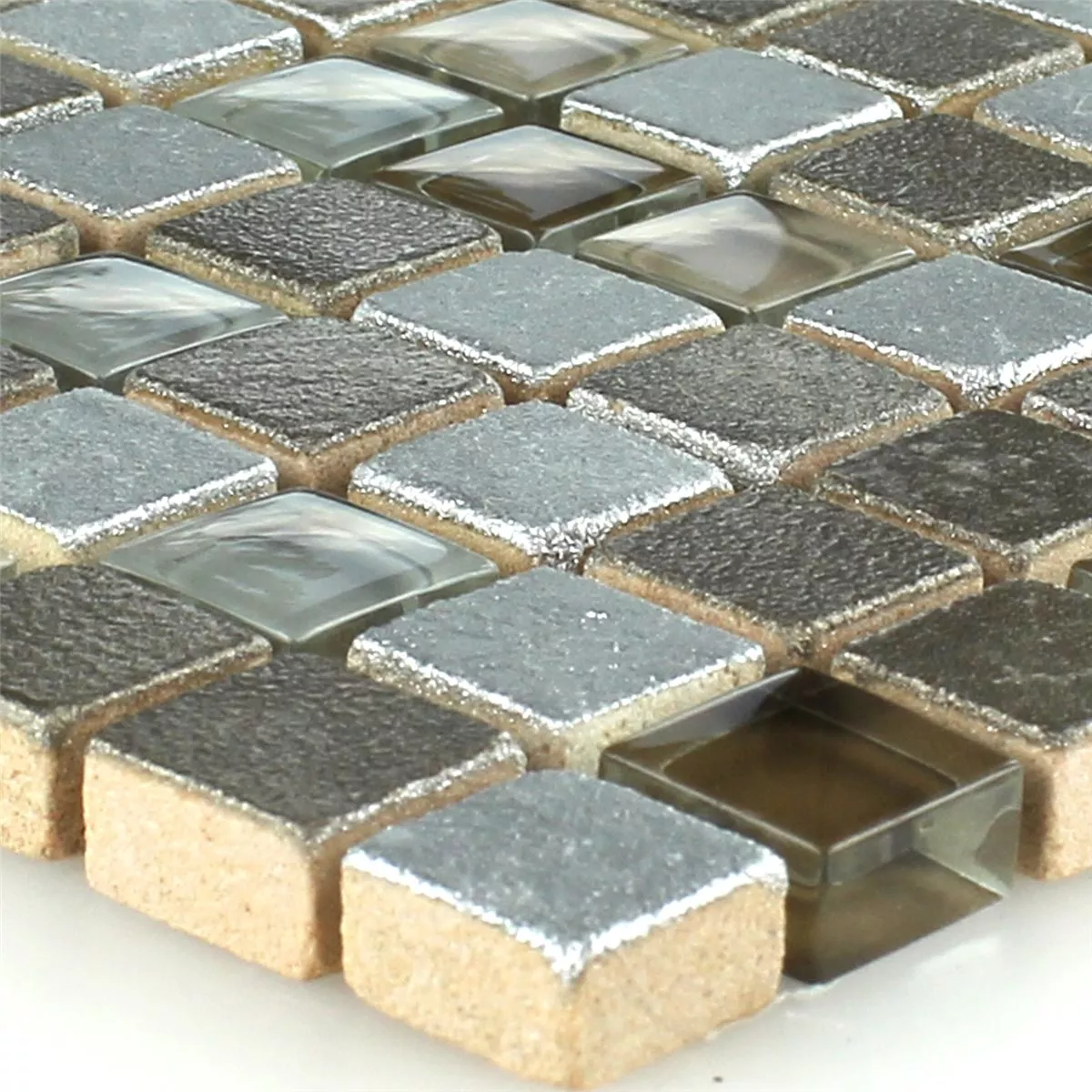 Mosaic Tiles Glass Natural Stone Coffee Mix