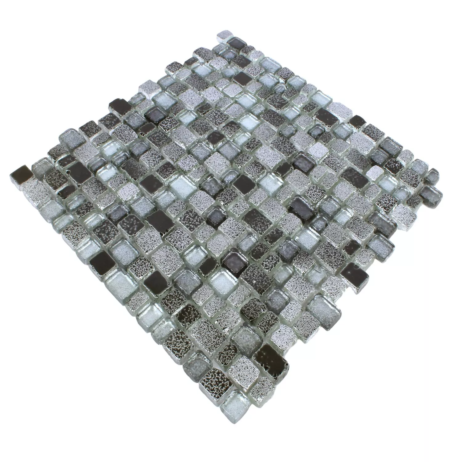 Model din Plăci De Mozaic Sticlă Roxy Negru Argint