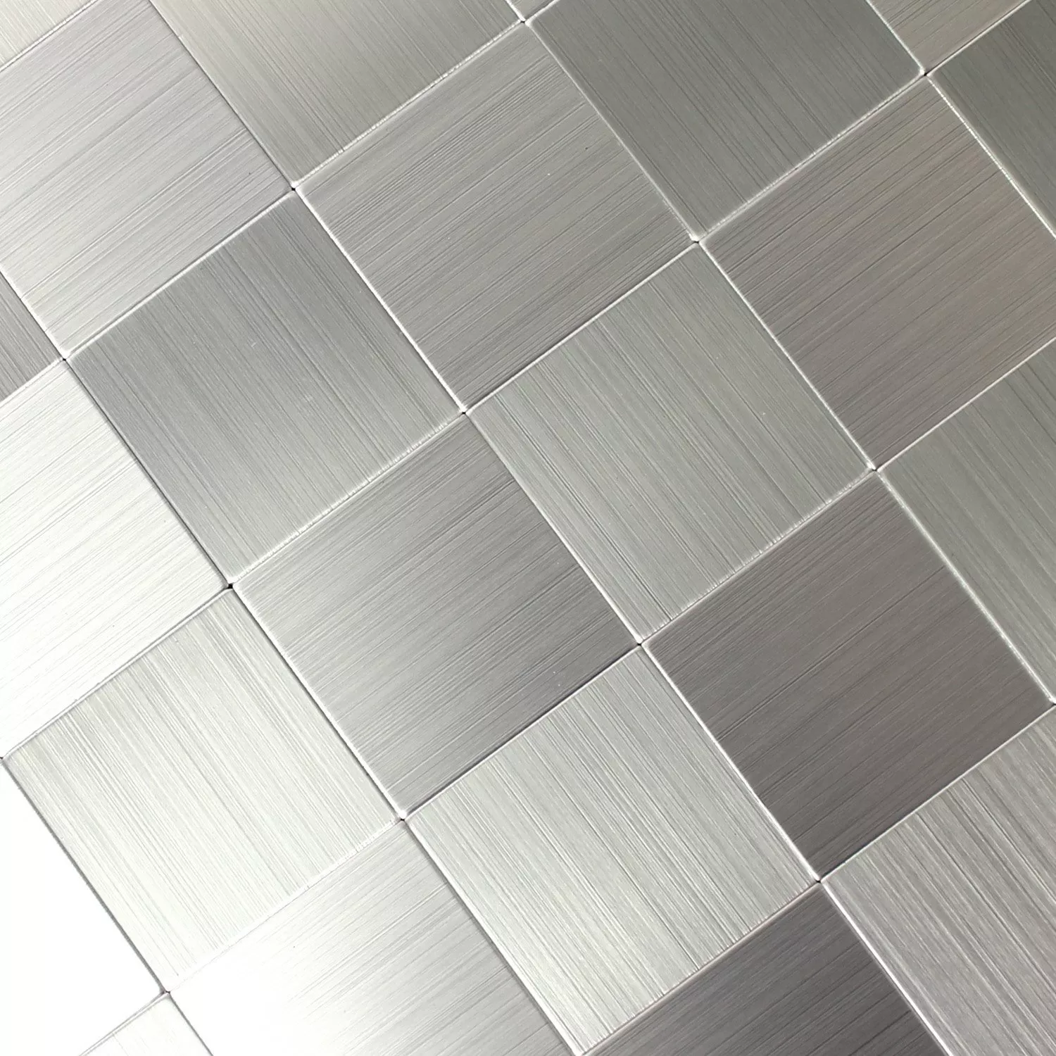Muster von Selbstklebendes Metall Mosaik Fliesen Silber