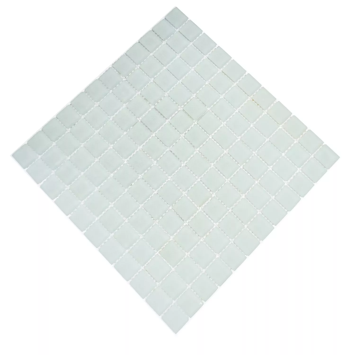 Sample Mosaic Tiles Glass White Mat Frosted