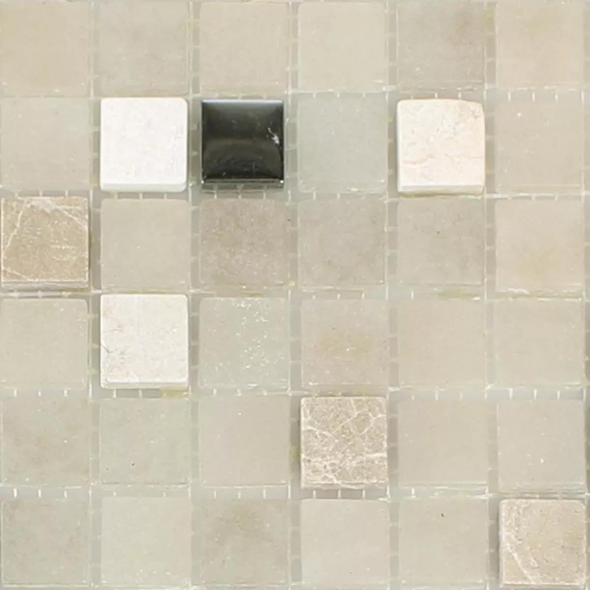 Sample Mosaic Tiles Glass Natural Stone Mix Freyland Beige