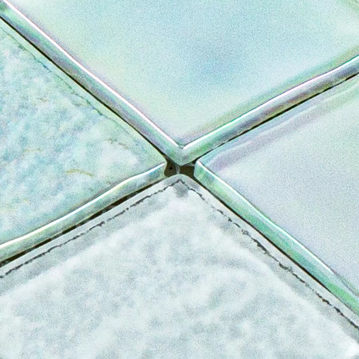 Sample Glass Mosaic Tiles Nacre Effect Darwin Blanc