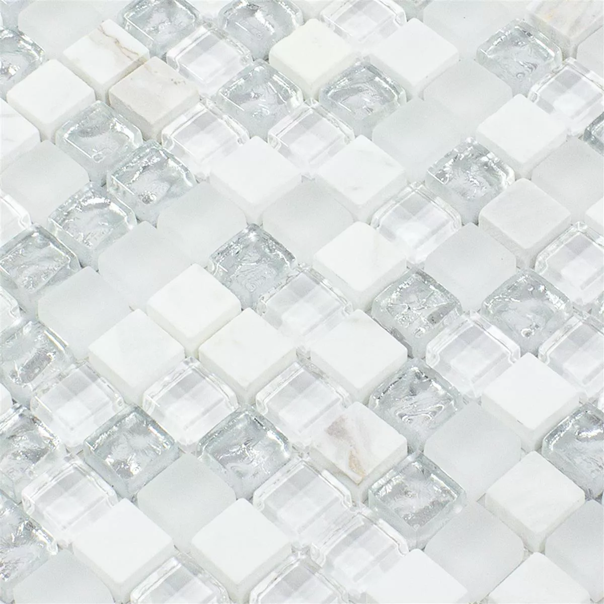 Üvegmozaik Csempék Lexington Üveg Anyagok Keveréke Fehér