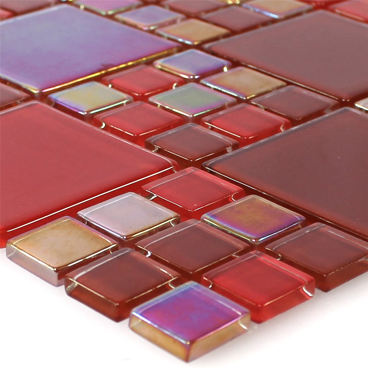Mosaic Tiles Glass Red Elox