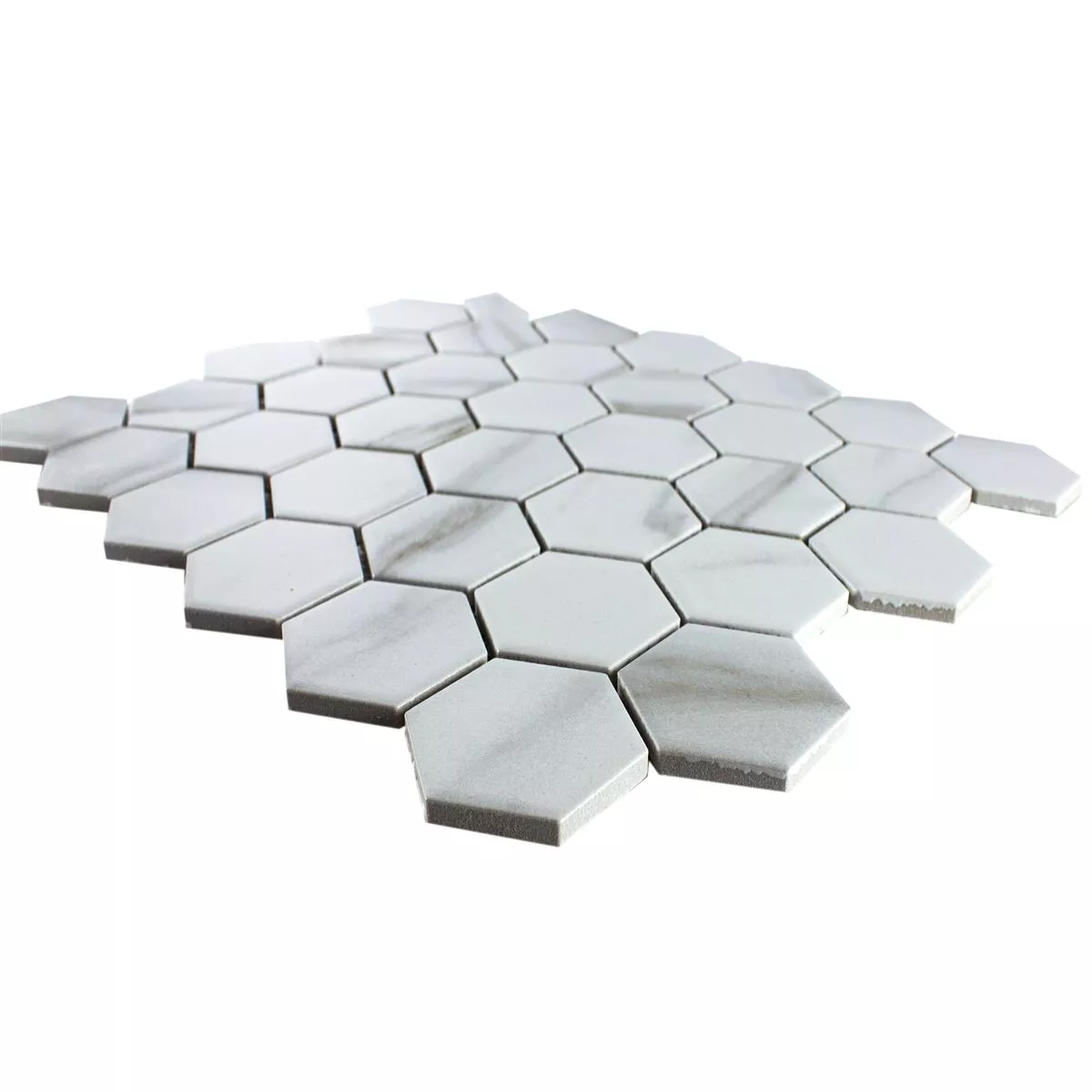 Ceramică Plăci De Mozaic Hilgard Aspect De Piatră Hexagon Calacatta