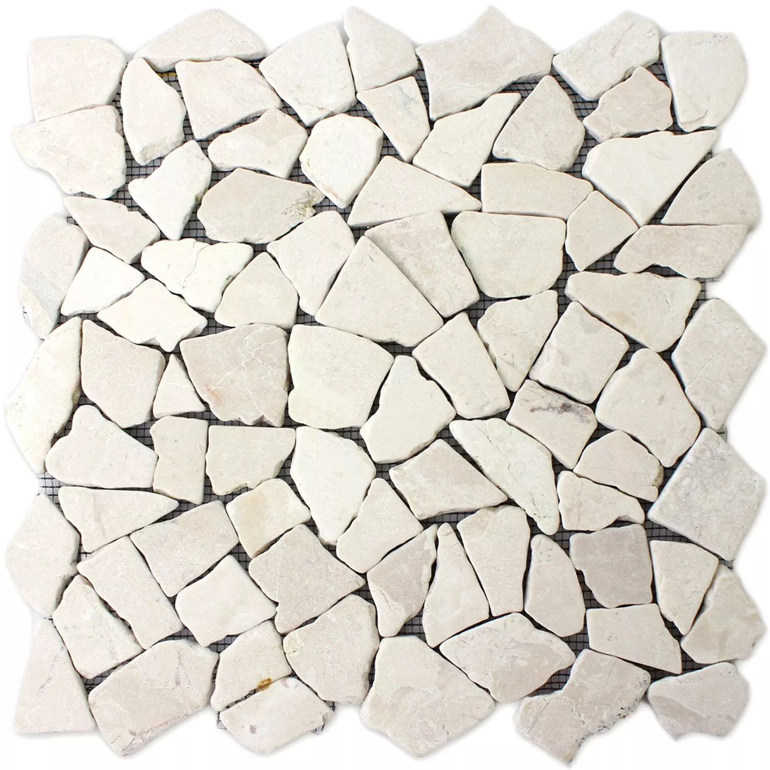 Prøve Mosaik Fliser Marmor Brud Biancone