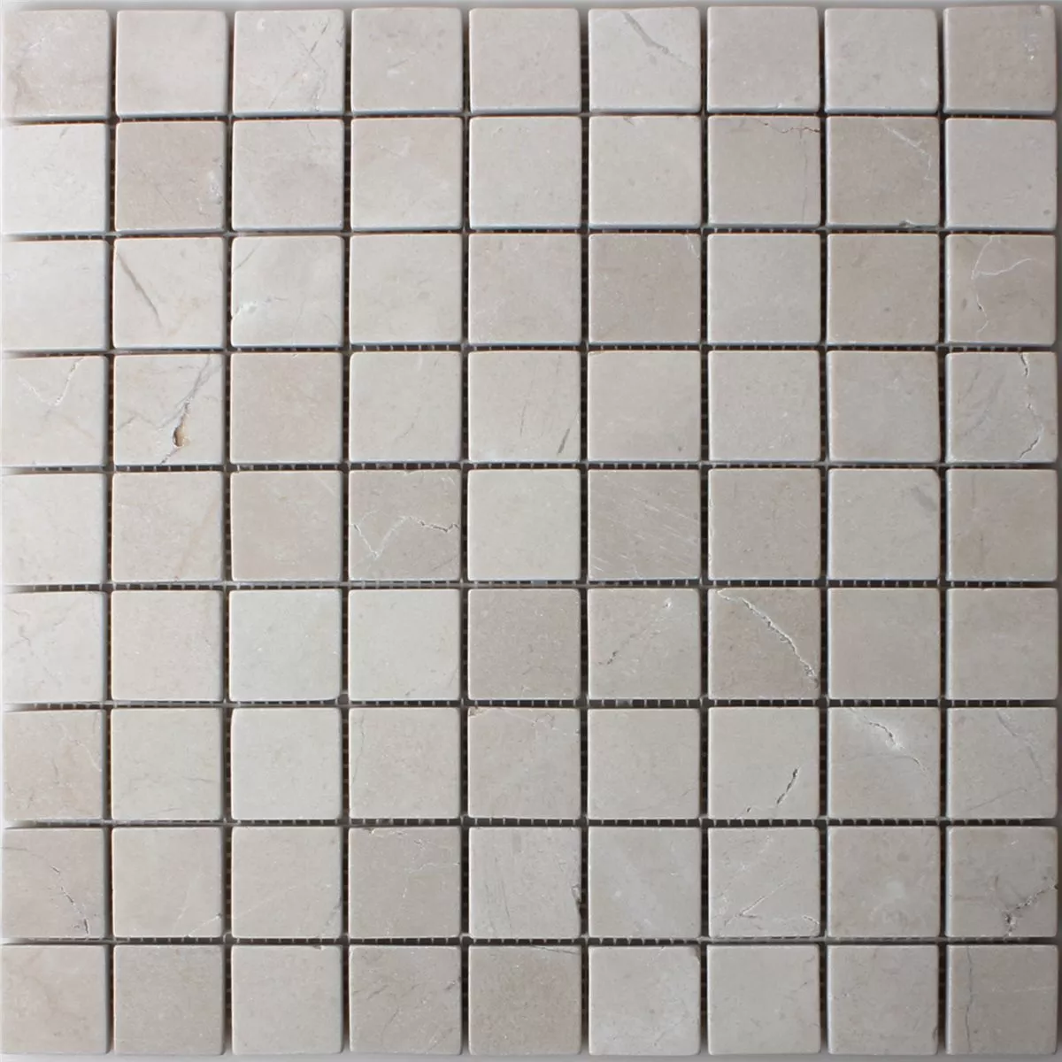 Mosaikkfliser Naturstein Marmor Botticino Anticato 32x32x8mm