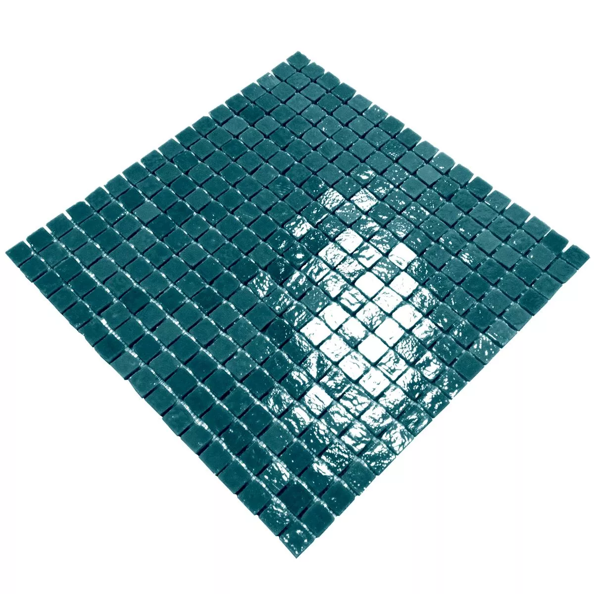 Padrão de Mosaico De Vidro Azulejos Havana Petrol