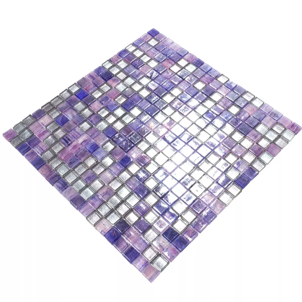 Mønster fra Glass Mosaikk Fliser Edessa Lila Mix