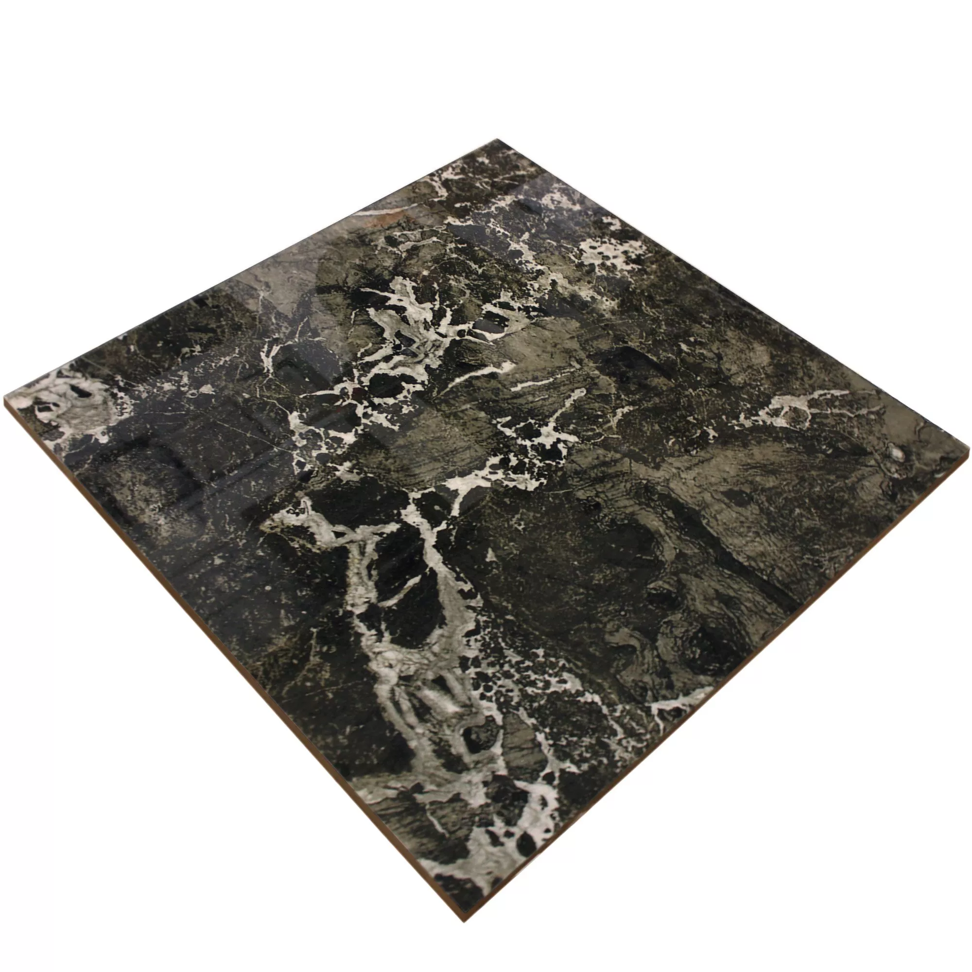 Sample Floor Tiles Jupiter Marble Optic Black Polished 80x80cm