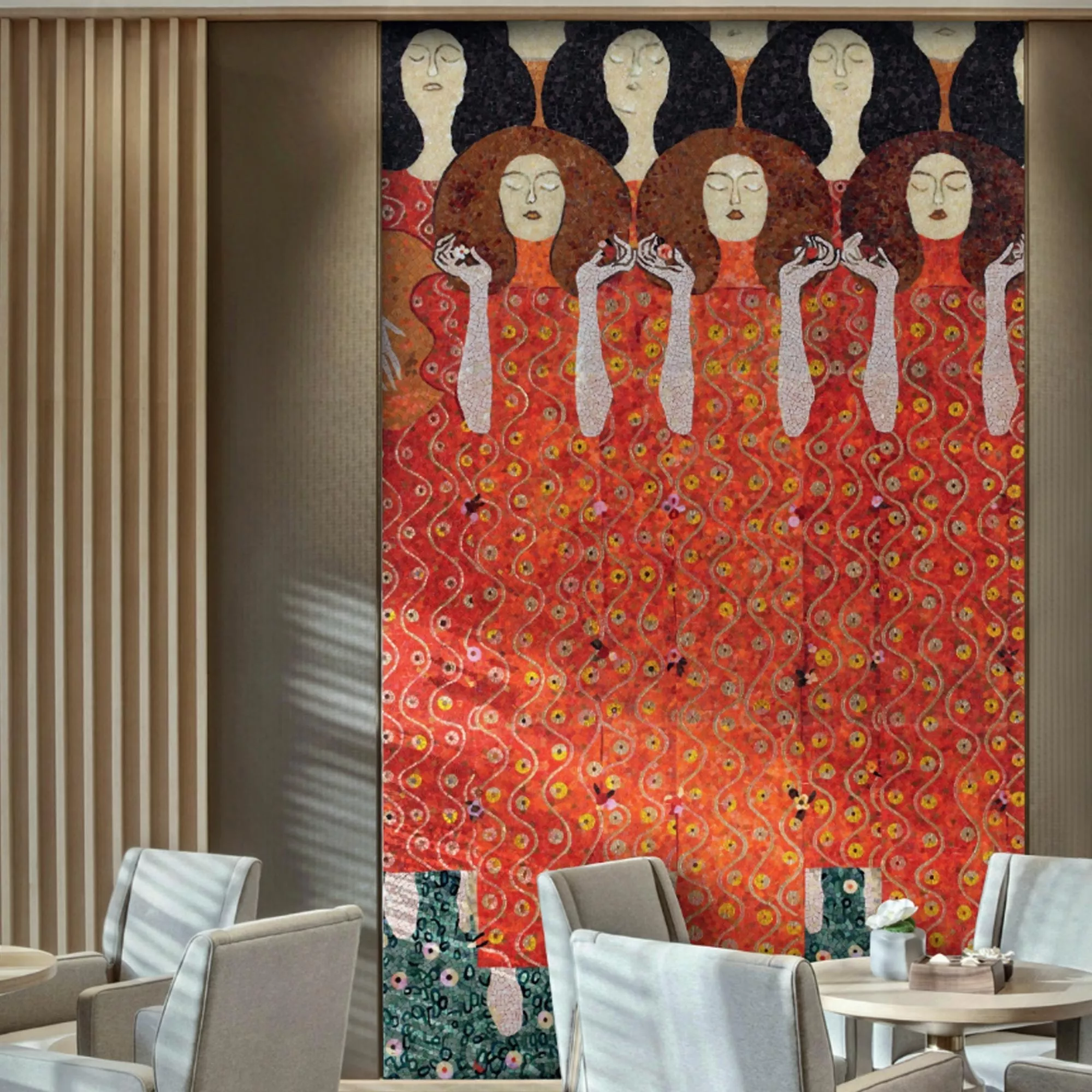 Glass Mosaic Picture Singers 140x240cm