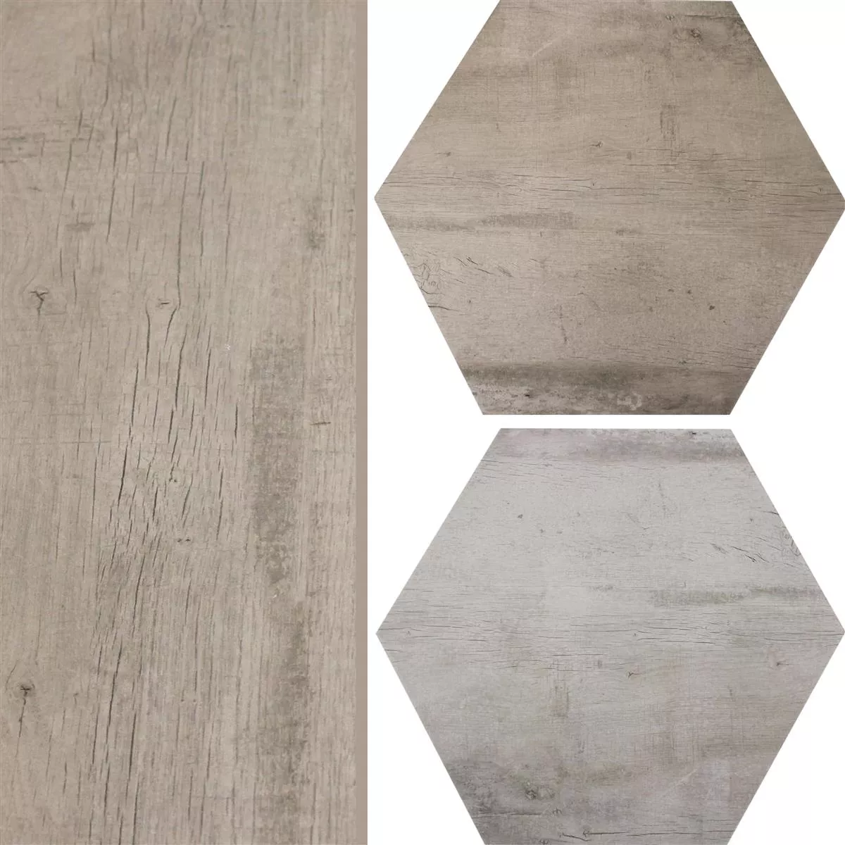 Sample Floor Tiles Lonicera Wood Optic Hexagon 52x60cm