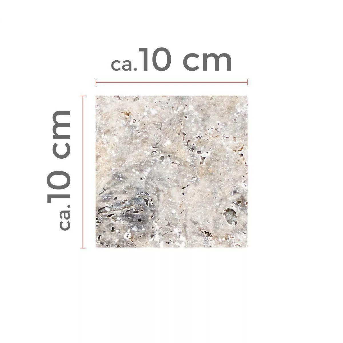 Próbka Plytka Z Naturalnego Kamienia Trawertyn Nestor Srebrny 40,6x60cm
