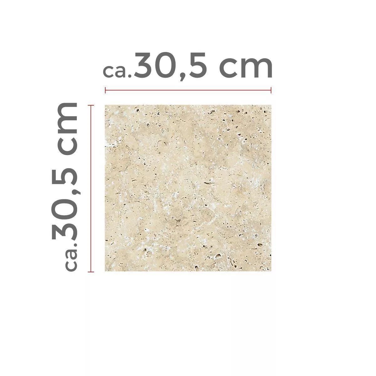 Πρότυπο Πλακάκια Aπό Φυσική Πέτρα Είδος Ασβεστόλιθου Barga Μπεζ 30,5x30,5cm