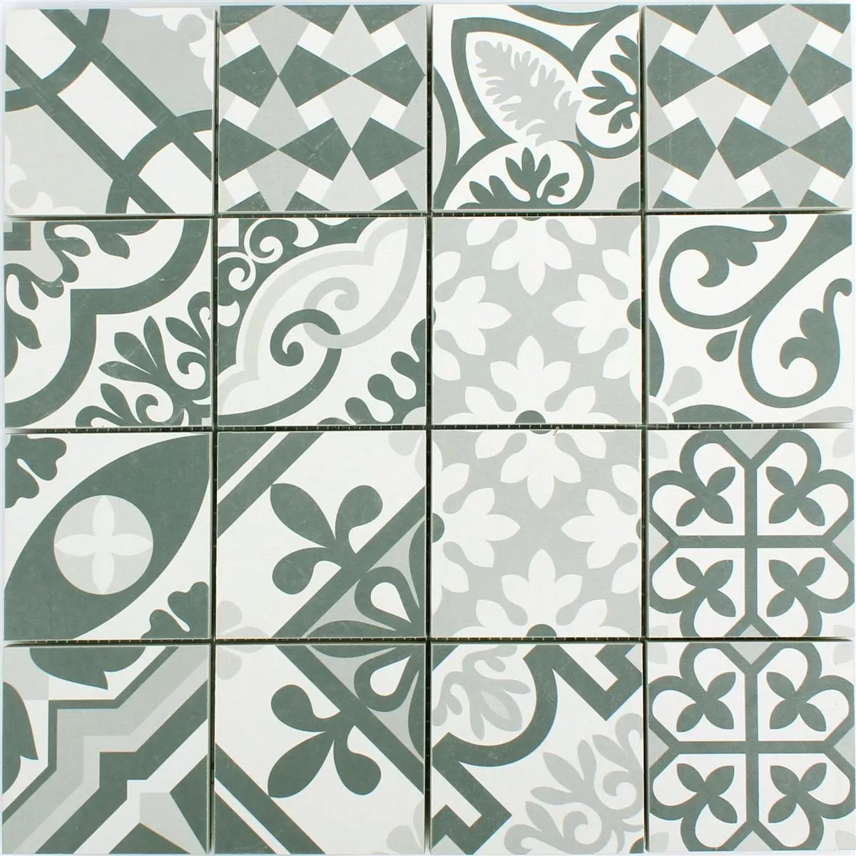 Mozaic Ceramic Retro Gresie Utopia Negru Alb R10/B