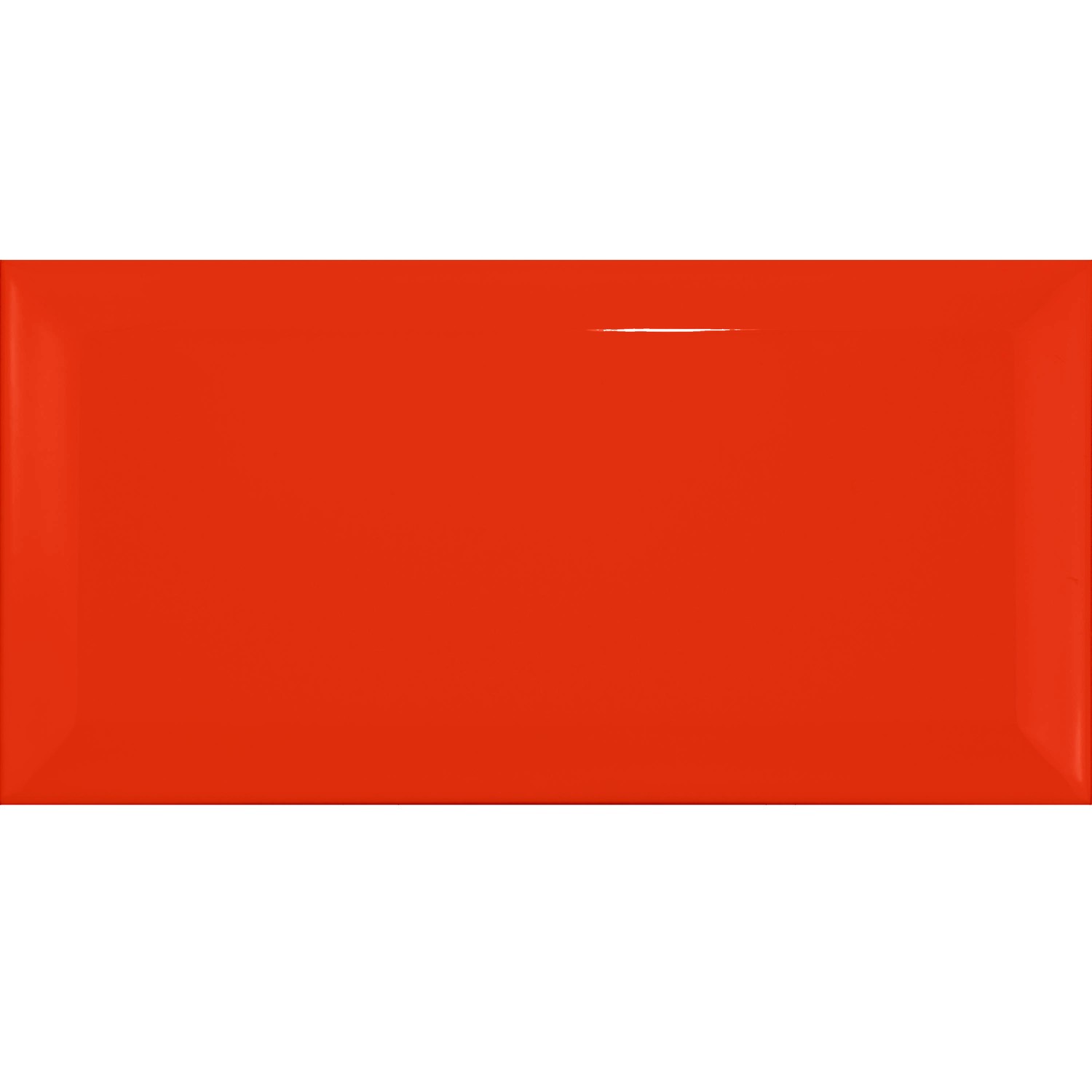 Metro tile Red Glossy 7,5x15 cm Facet Pitcox Rojo