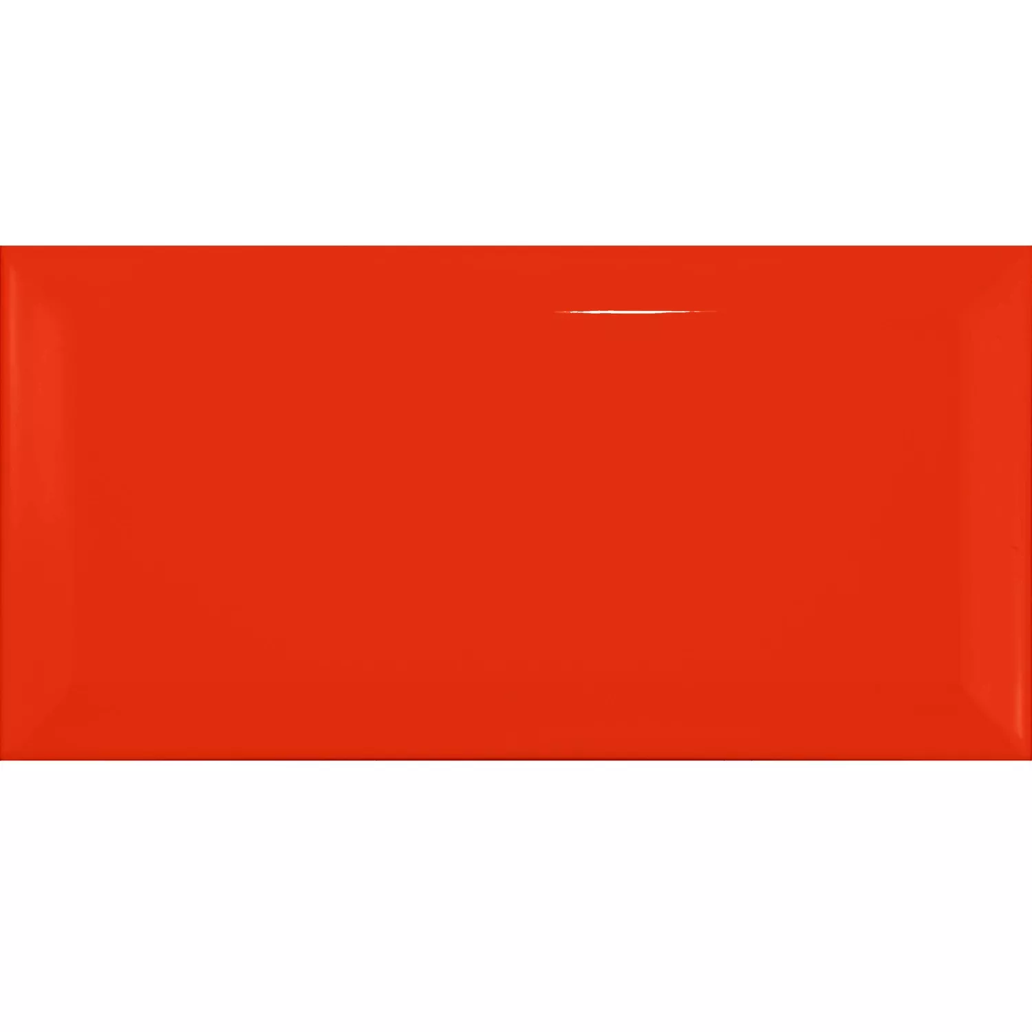 Metrofliese Rot Glänzend 7,5x15 cm Facette Pitcox Rojo