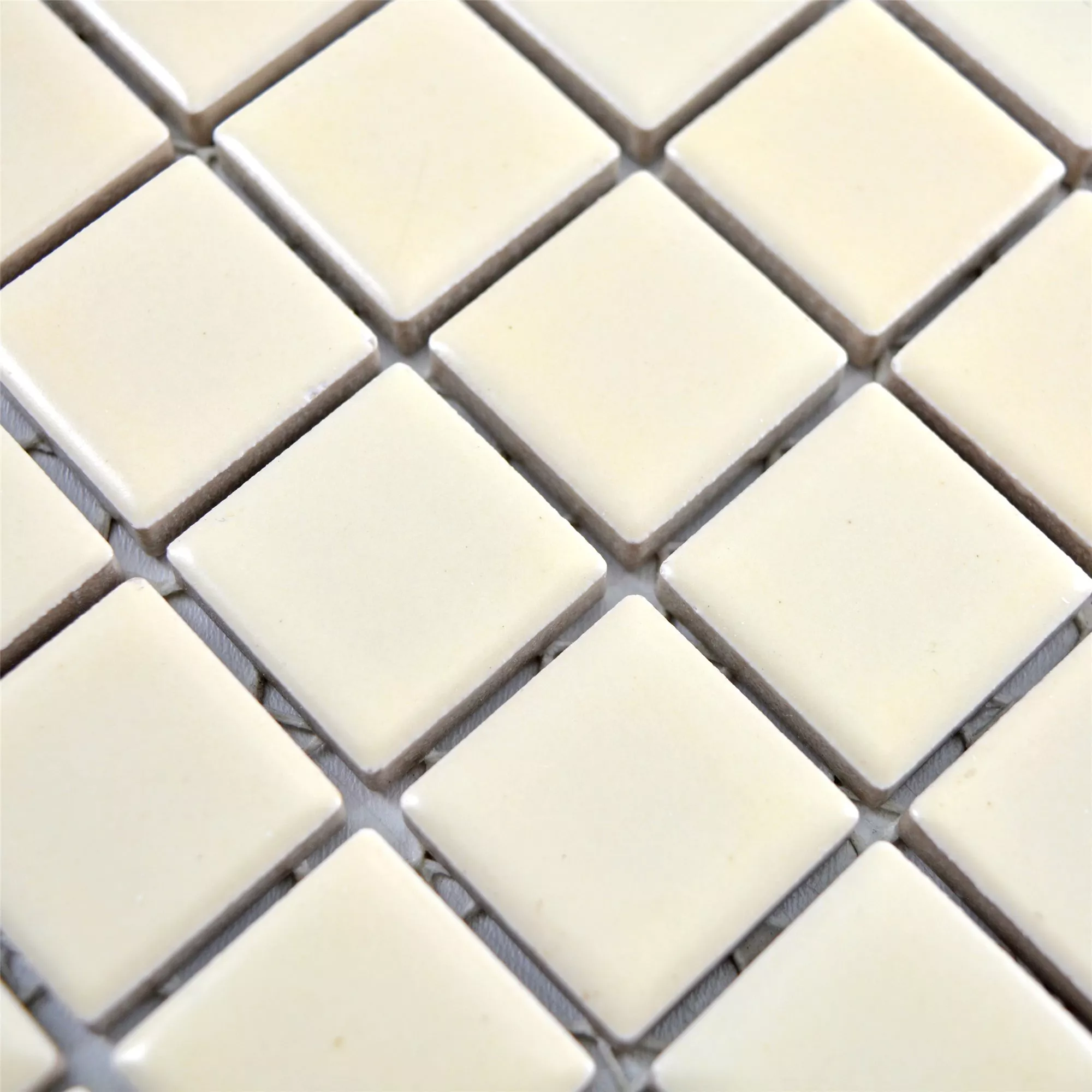 Ceramika Mozaika Adrian Beżowy Błyszczący Kwadrat 23