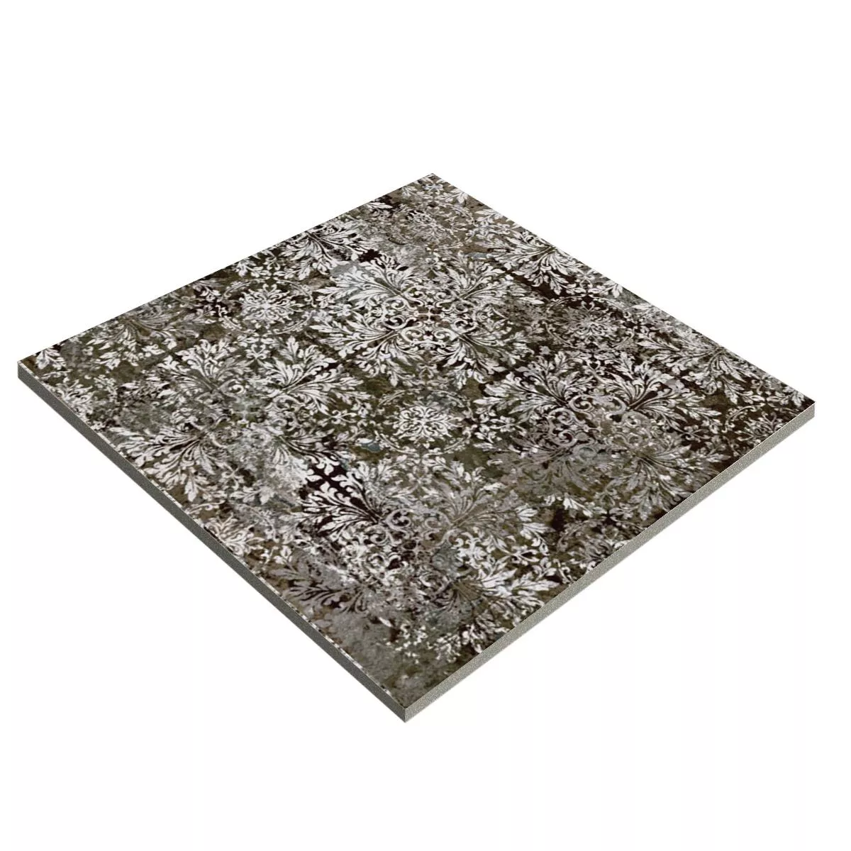 Terrastegels Porselein steengoed Plaza Zwart 60x60x2 cm