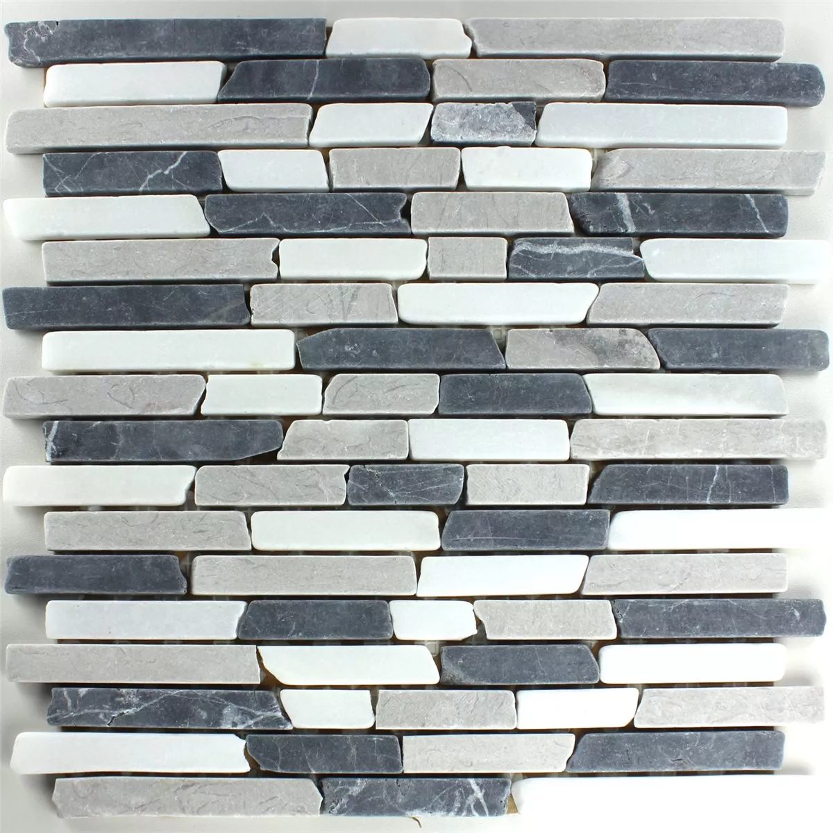 Mosaiikki Laatat Marmori Botticino Grey Brick